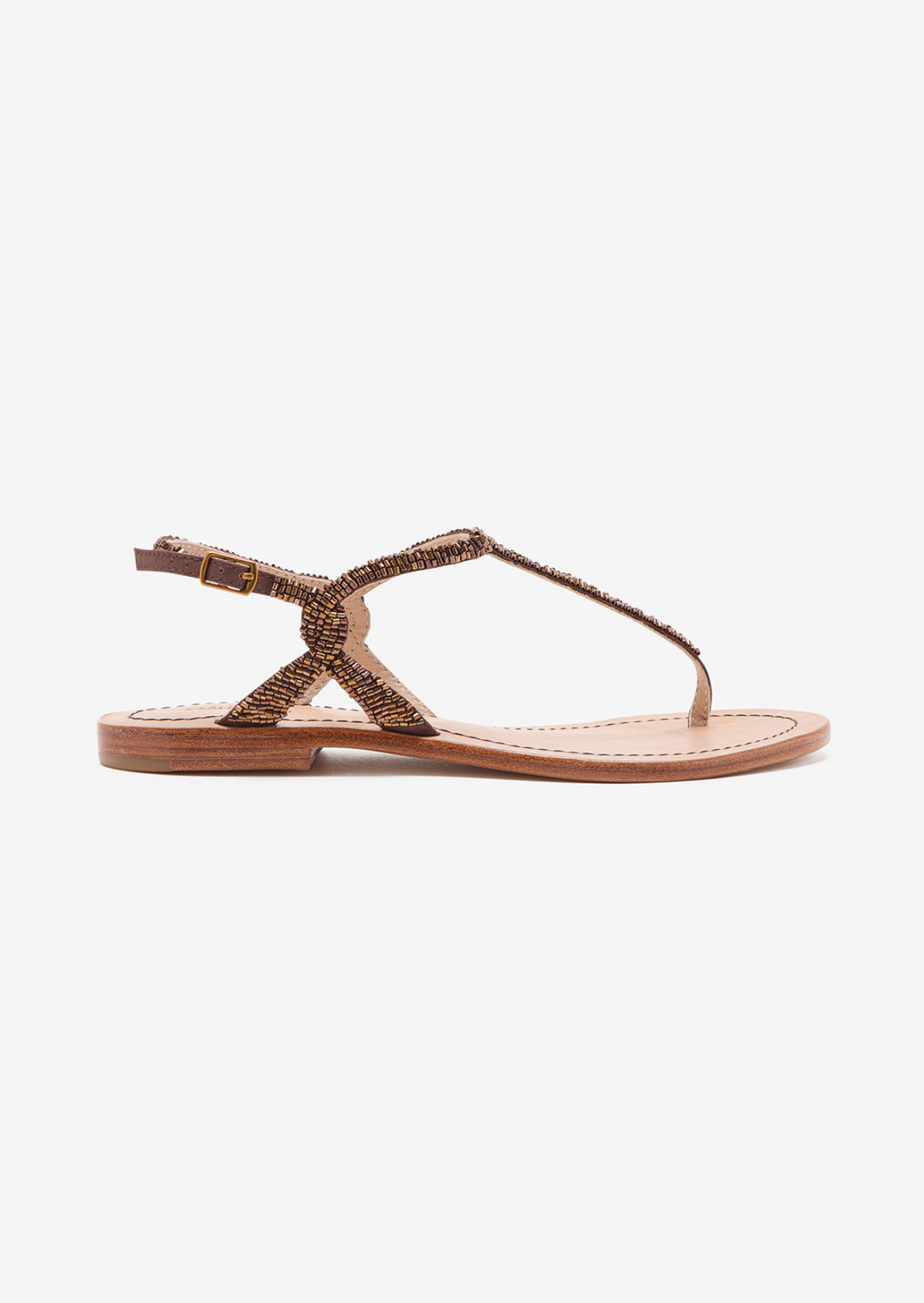 Flat sandal ruggine-rust