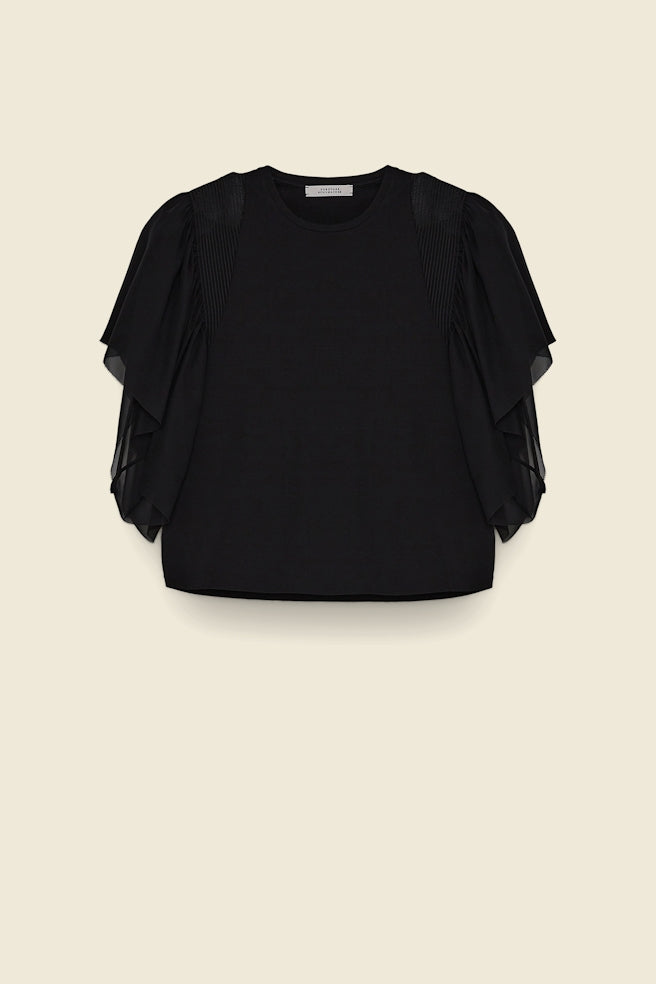 SENSUAL SOPHISTICATION o-neck Pure black