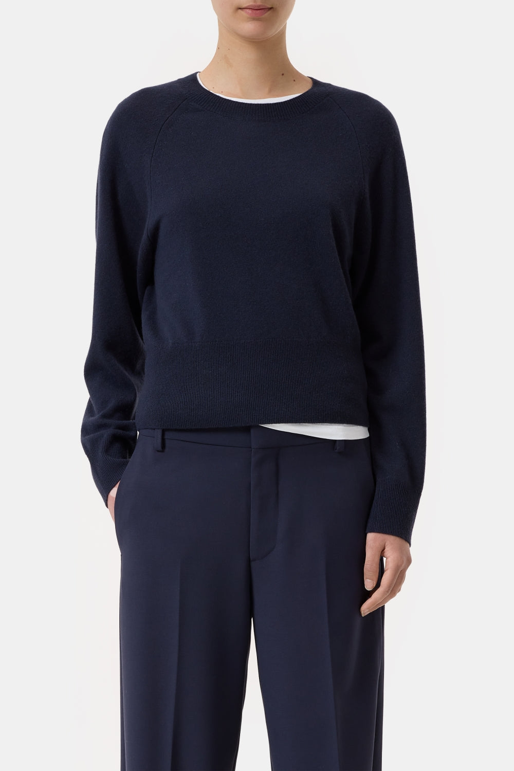 Crew neck cropped Dark night