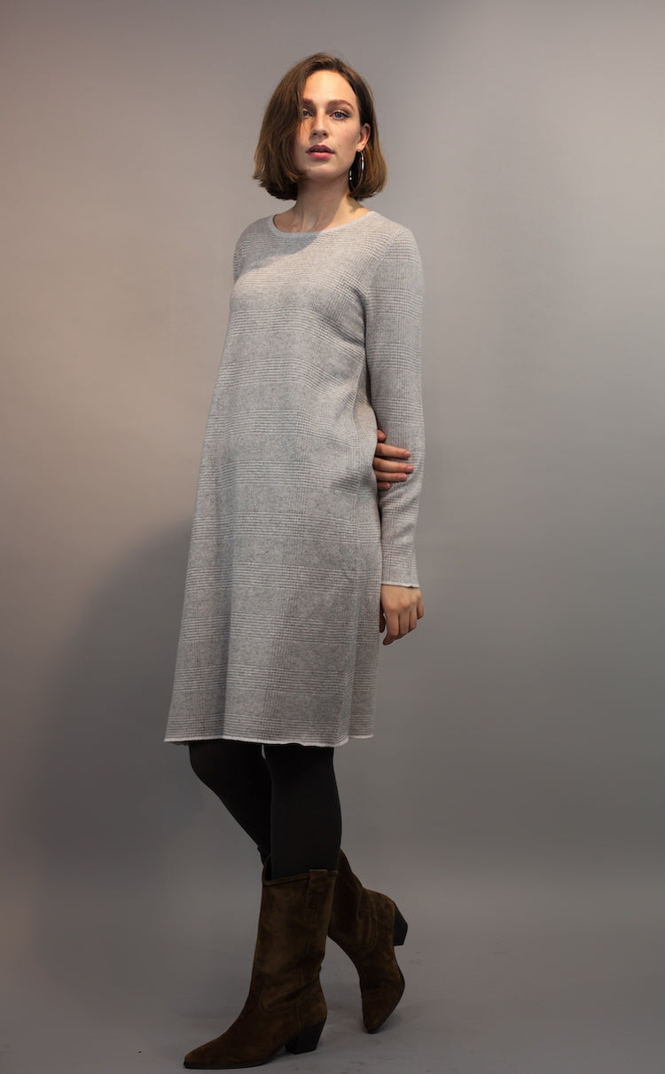 Kleid Glencheck Beige