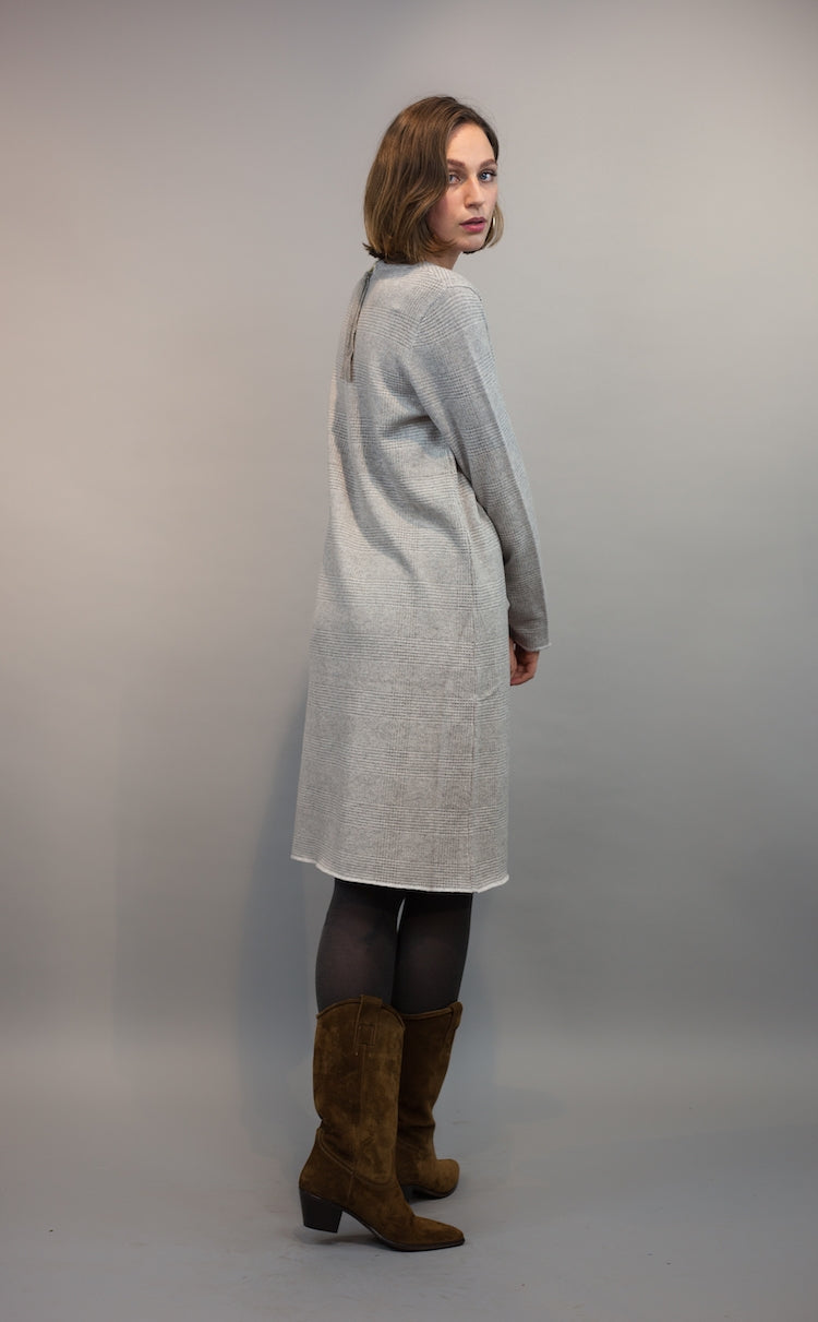Kleid Glencheck Beige