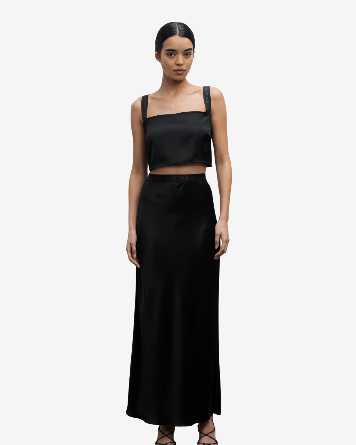 hana satin rok black