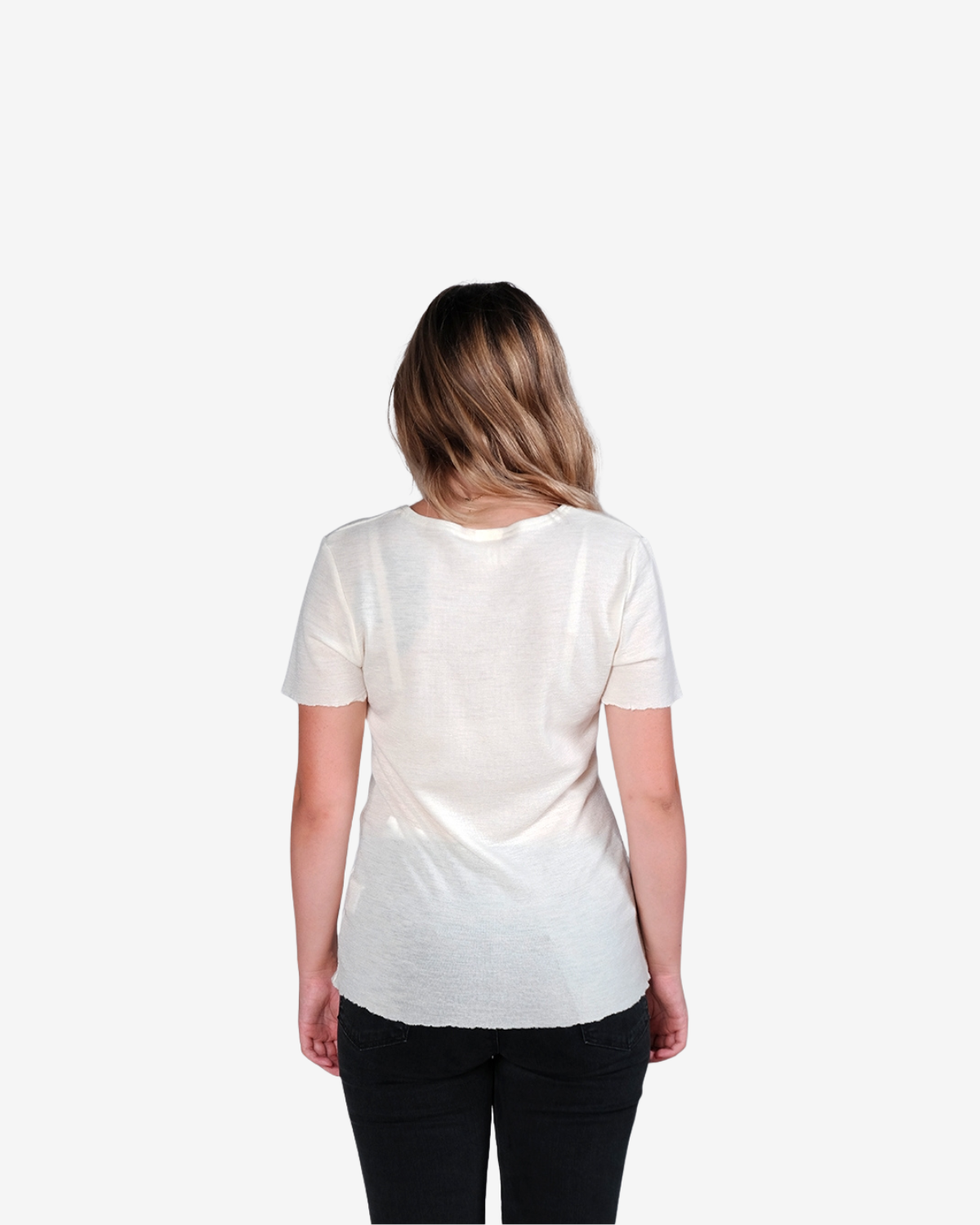T-shirt r/neck raw white