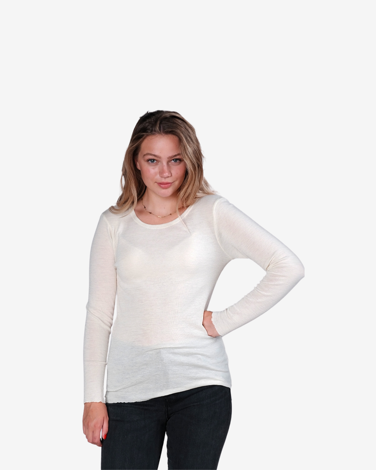 Shirt raw white