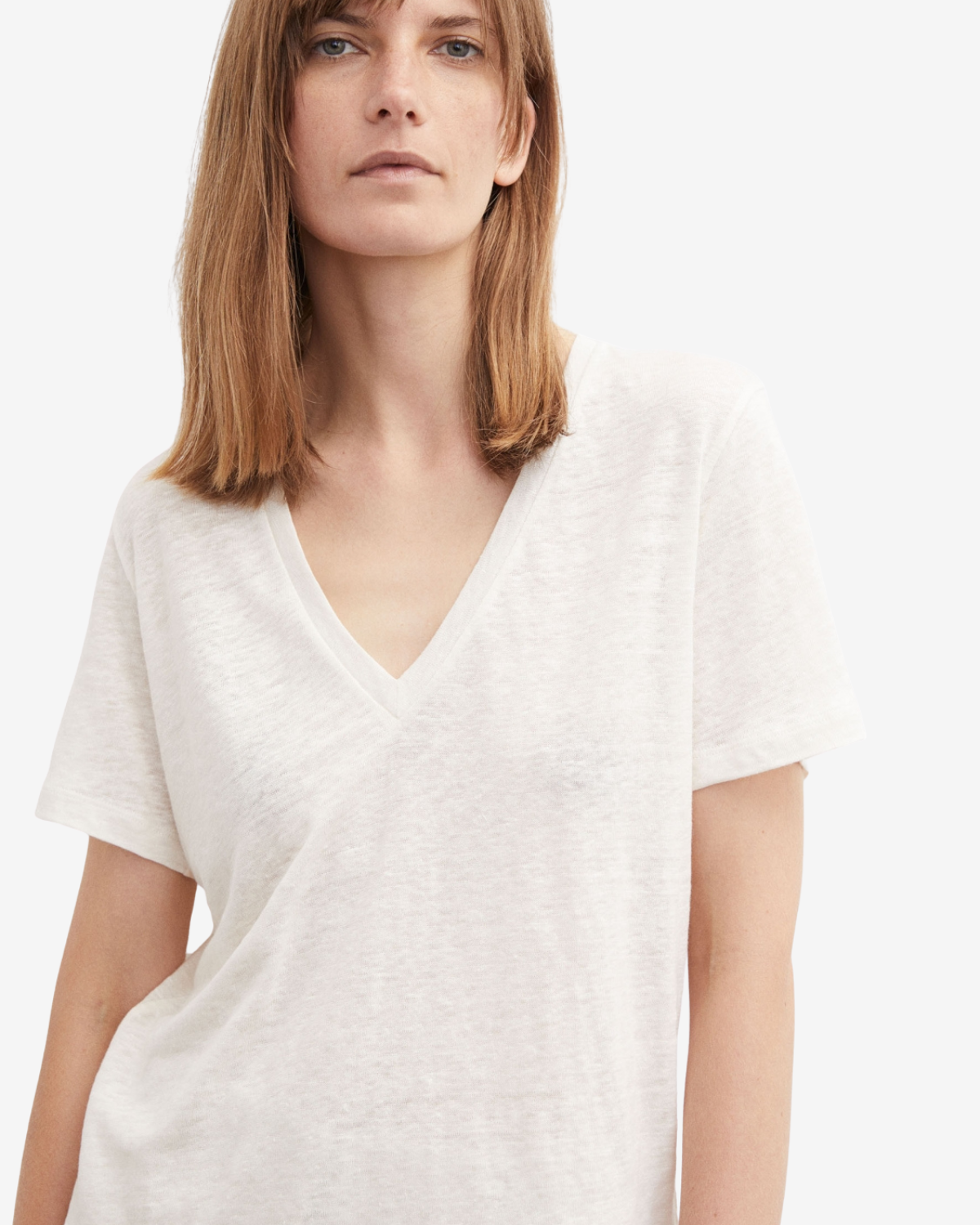 Zooey linen t-shirt soft white
