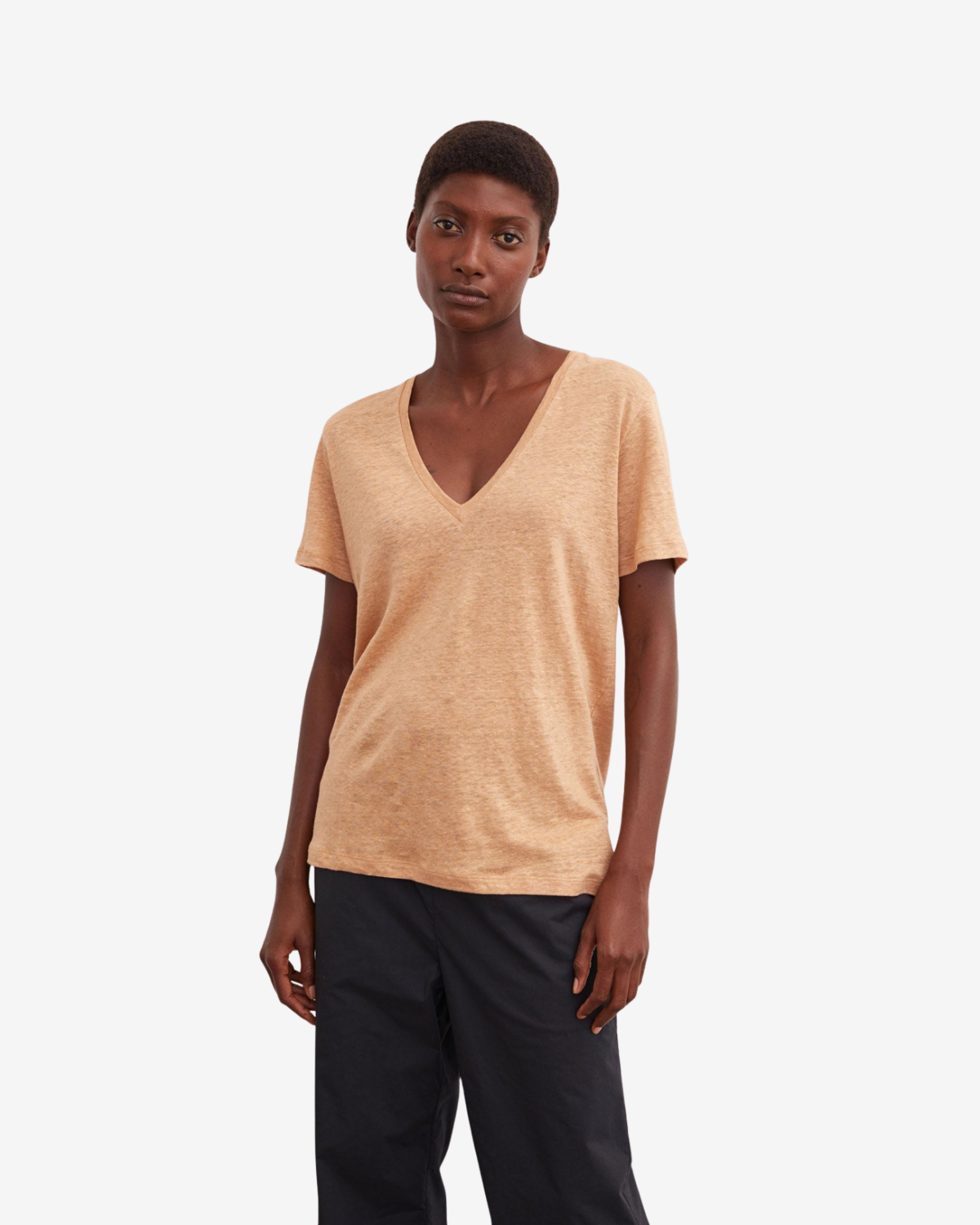 Zooey linen t-shirt Tan
