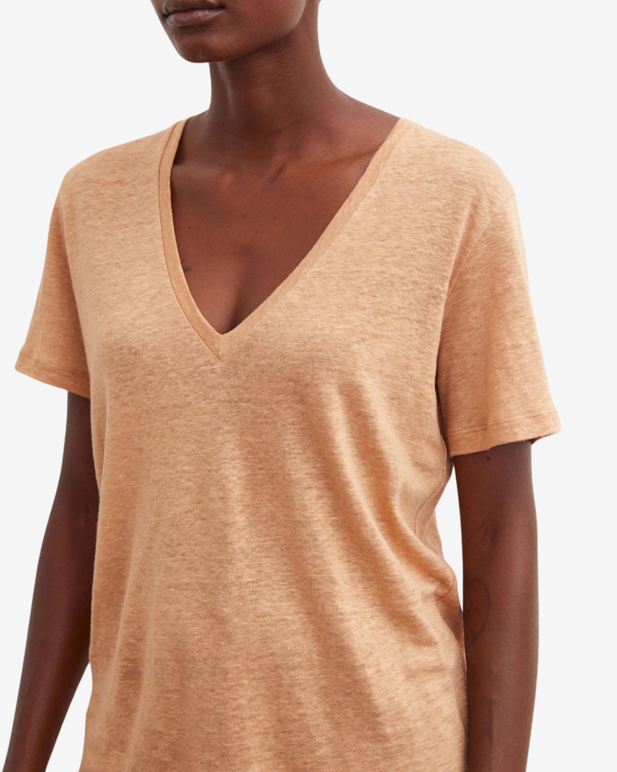 Zooey linen t-shirt Tan