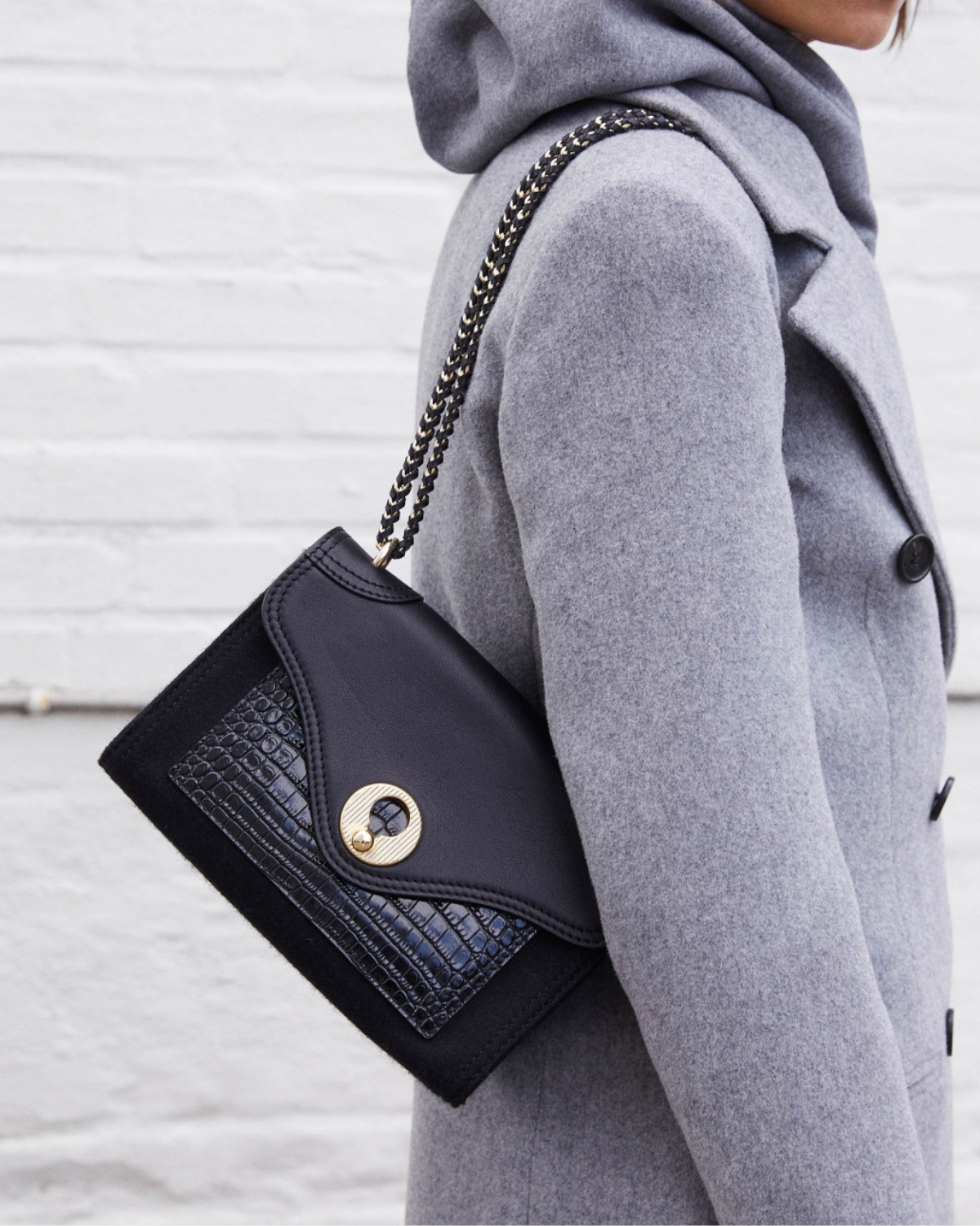 Fleur shoulder bag black