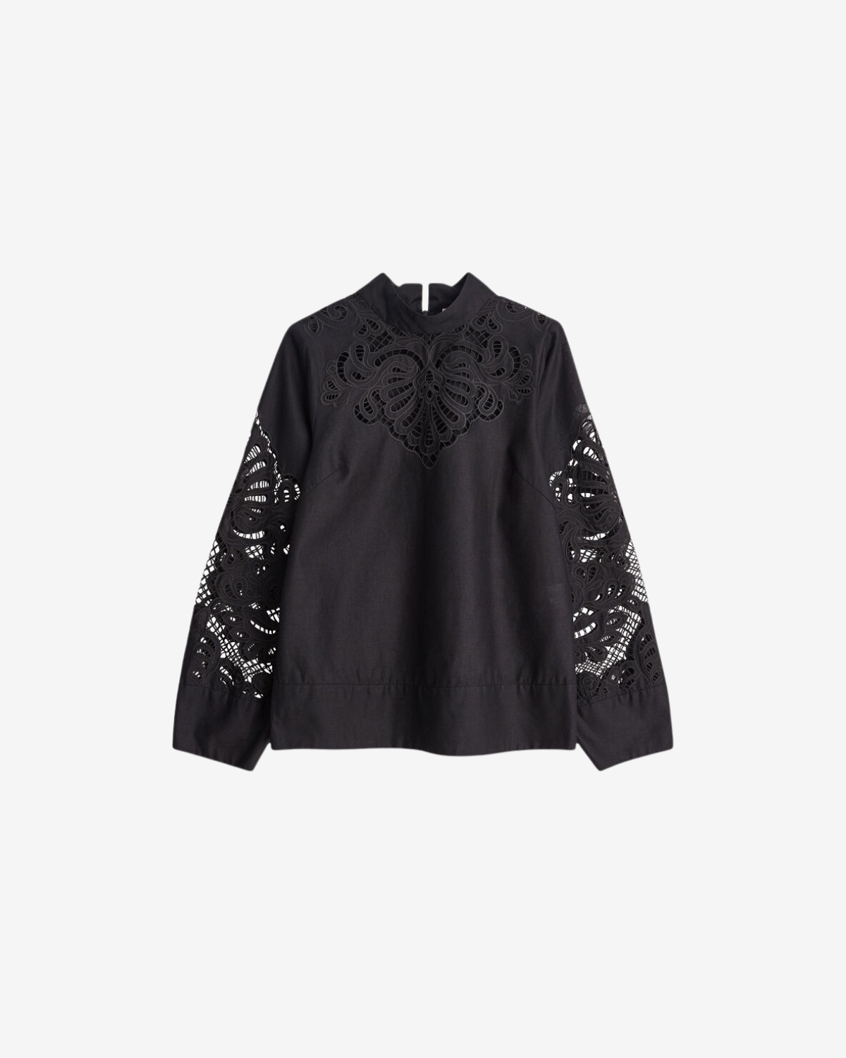 Carmamilla cotton-blend blouse black