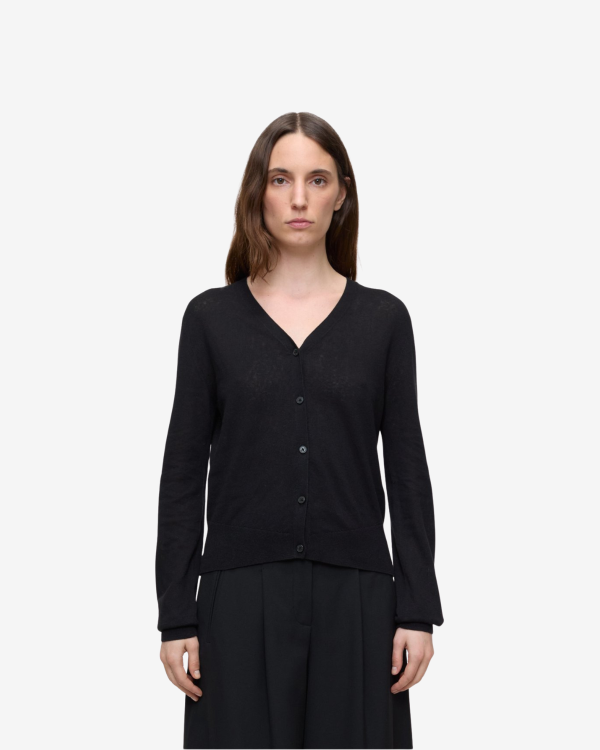 V cardigan long sleeve black