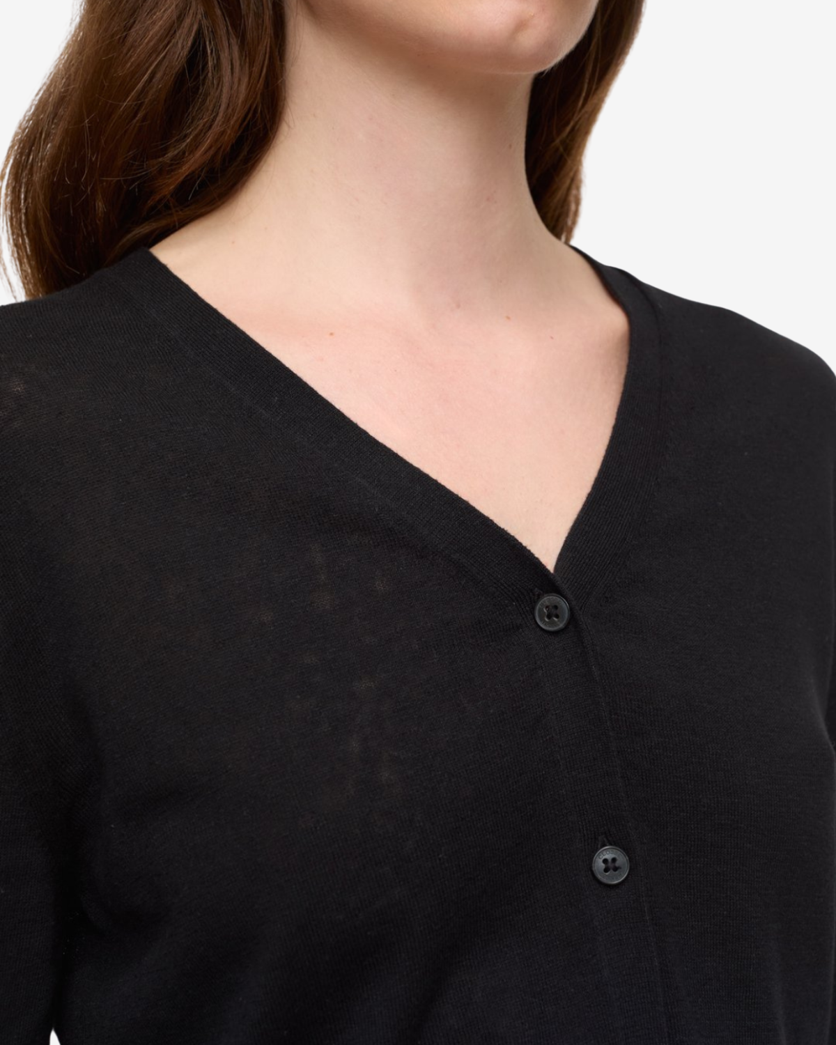 V cardigan long sleeve black