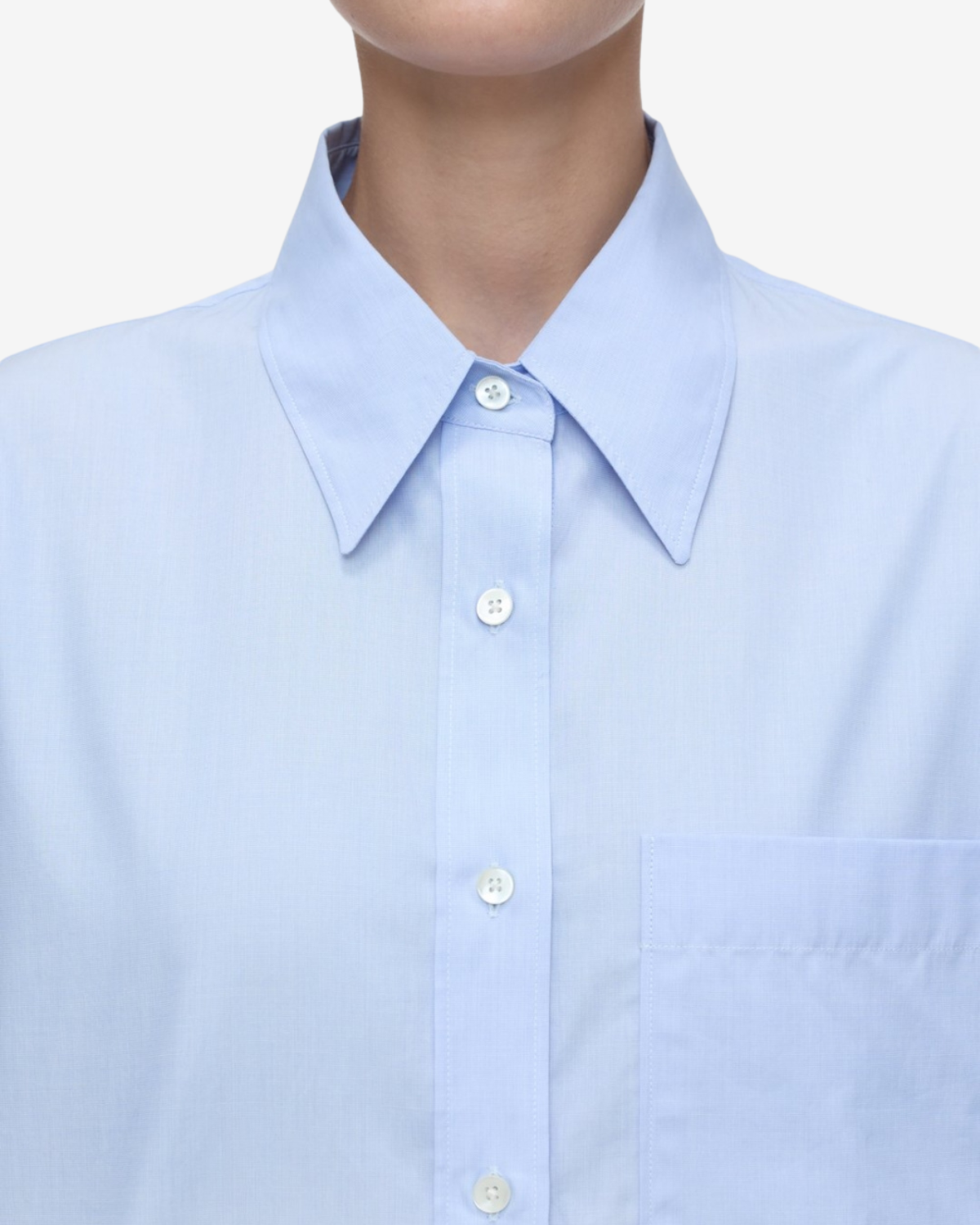 Shirt with pocket lazio blue