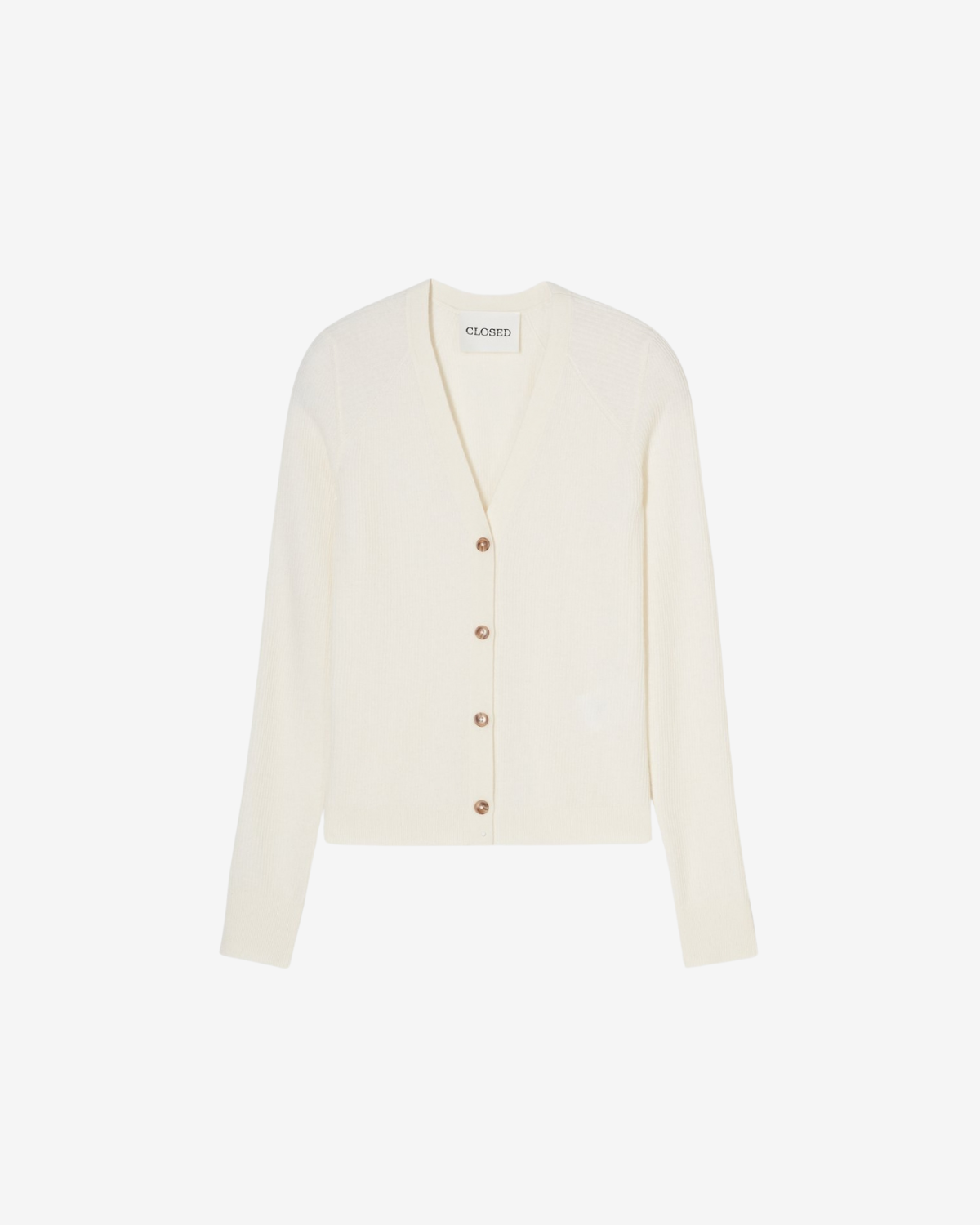 V cardigan long sleeve Ivory