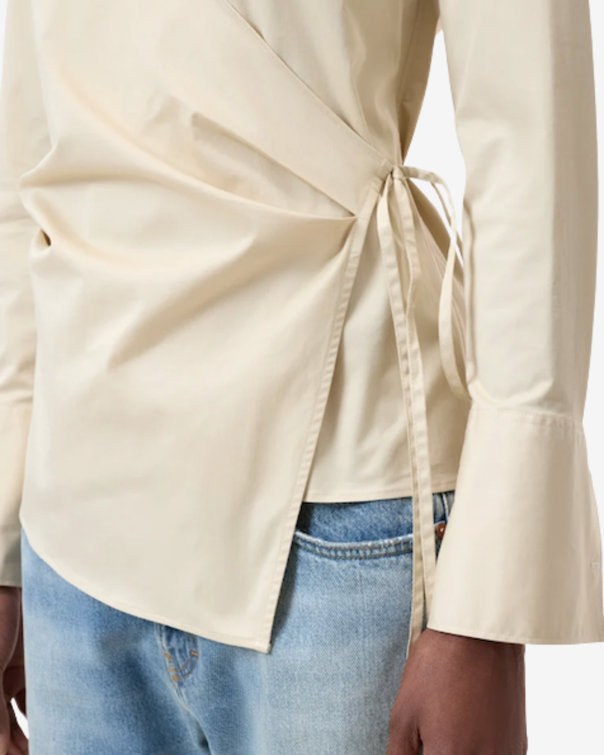 Wrapped blouse Dune beige