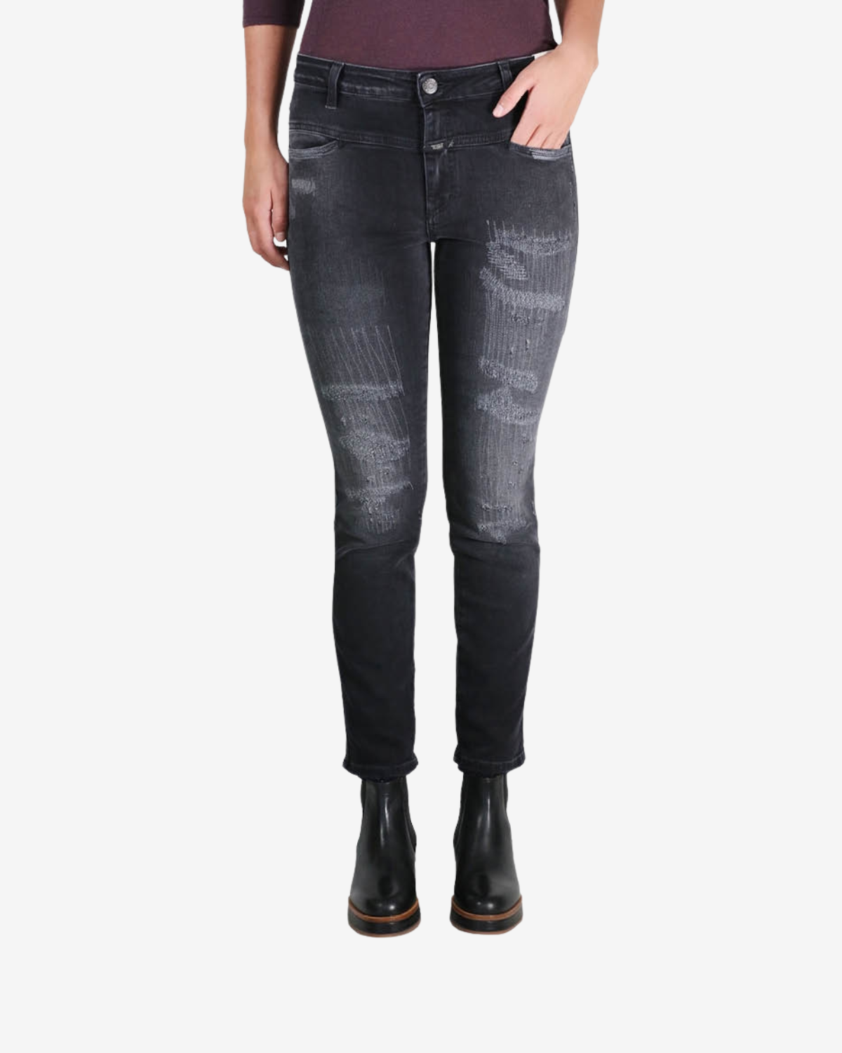 Cropped Worker Zwart