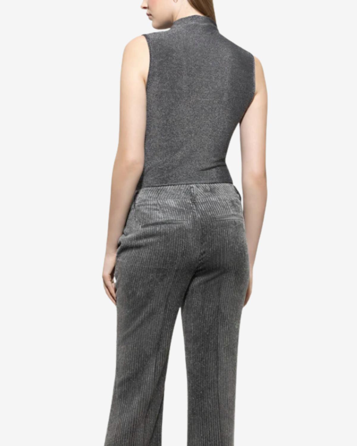 Turtleneck-Top Multi/ Urban grey
