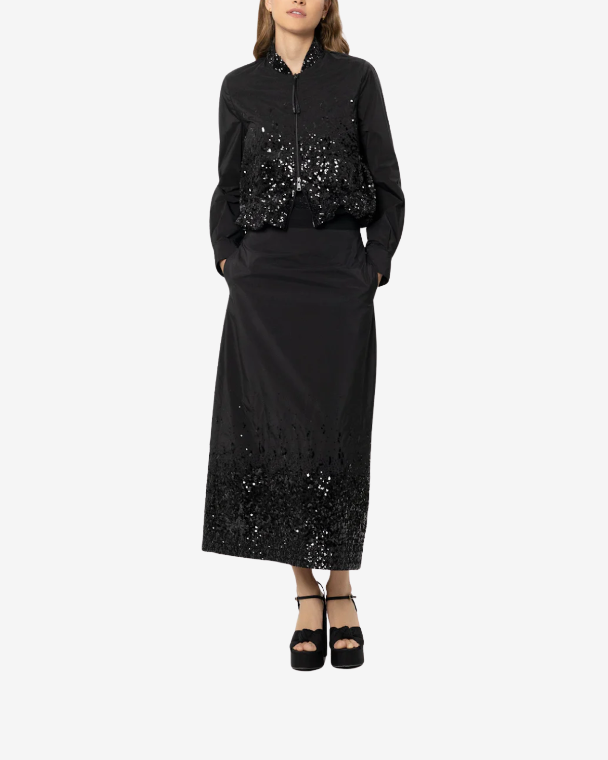 Blouse The sequins taffeta
