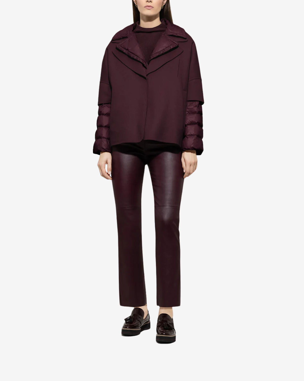 Double-face cape Burgundy