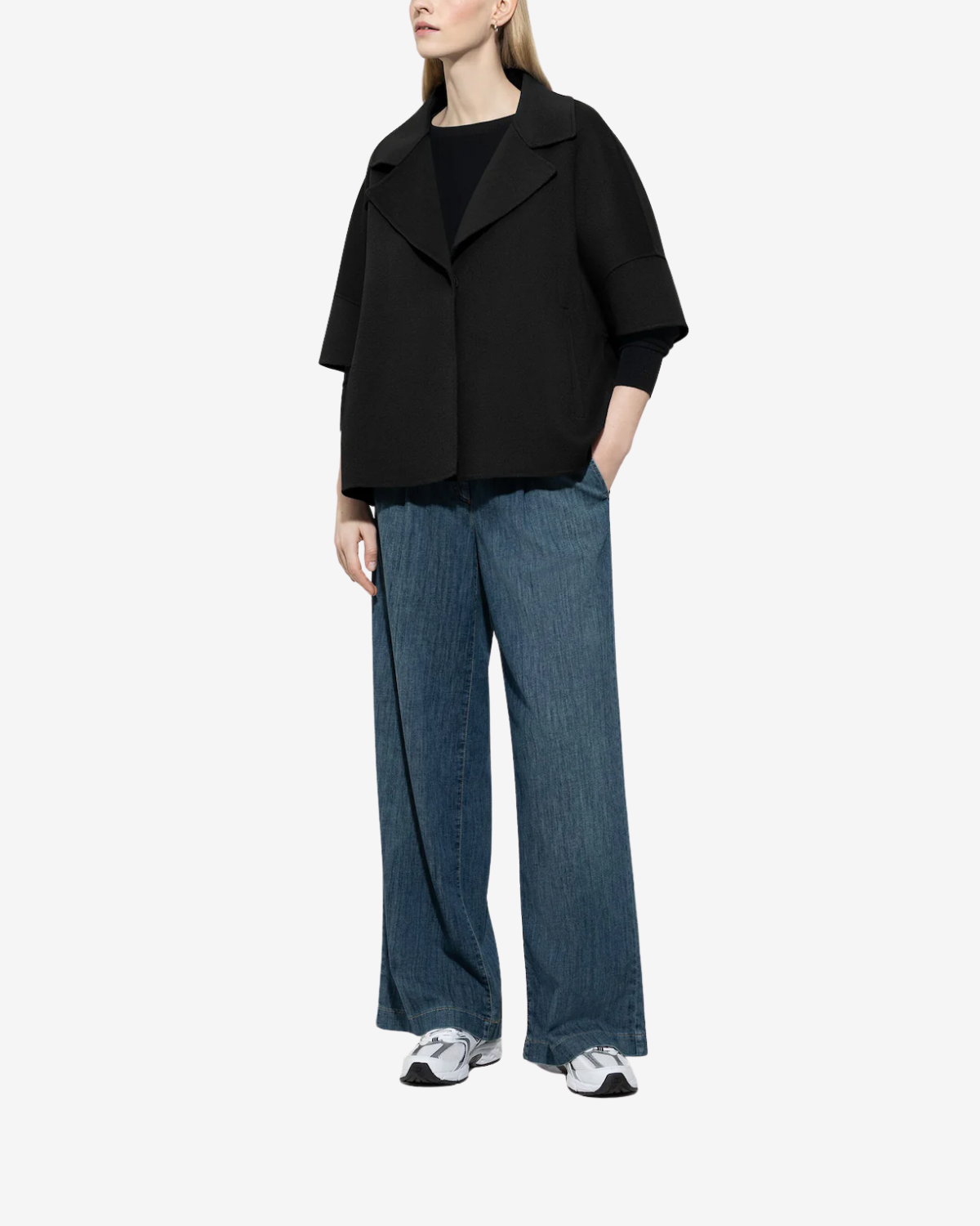 Double-face cape Deep black