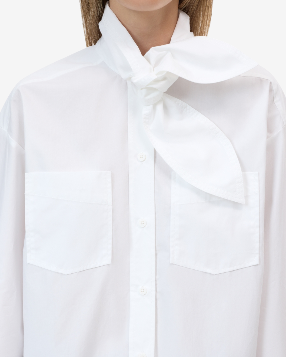 Scarf shirt White