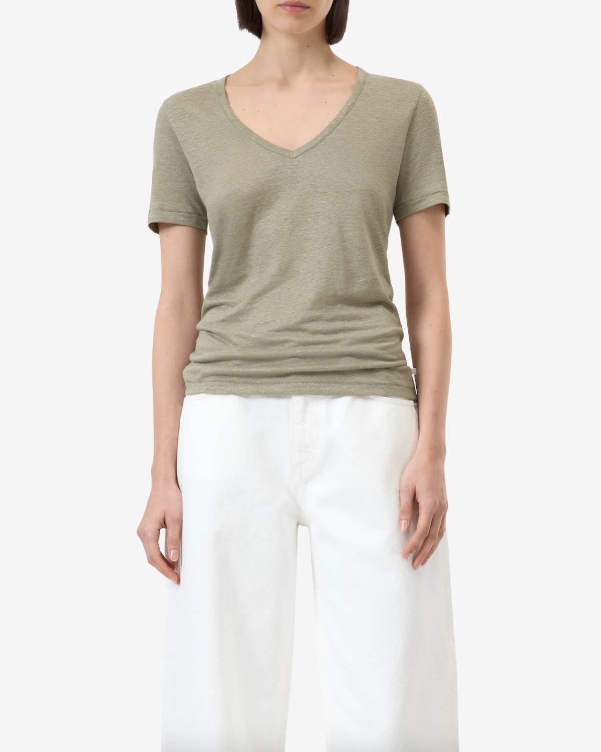 V-neck chino green