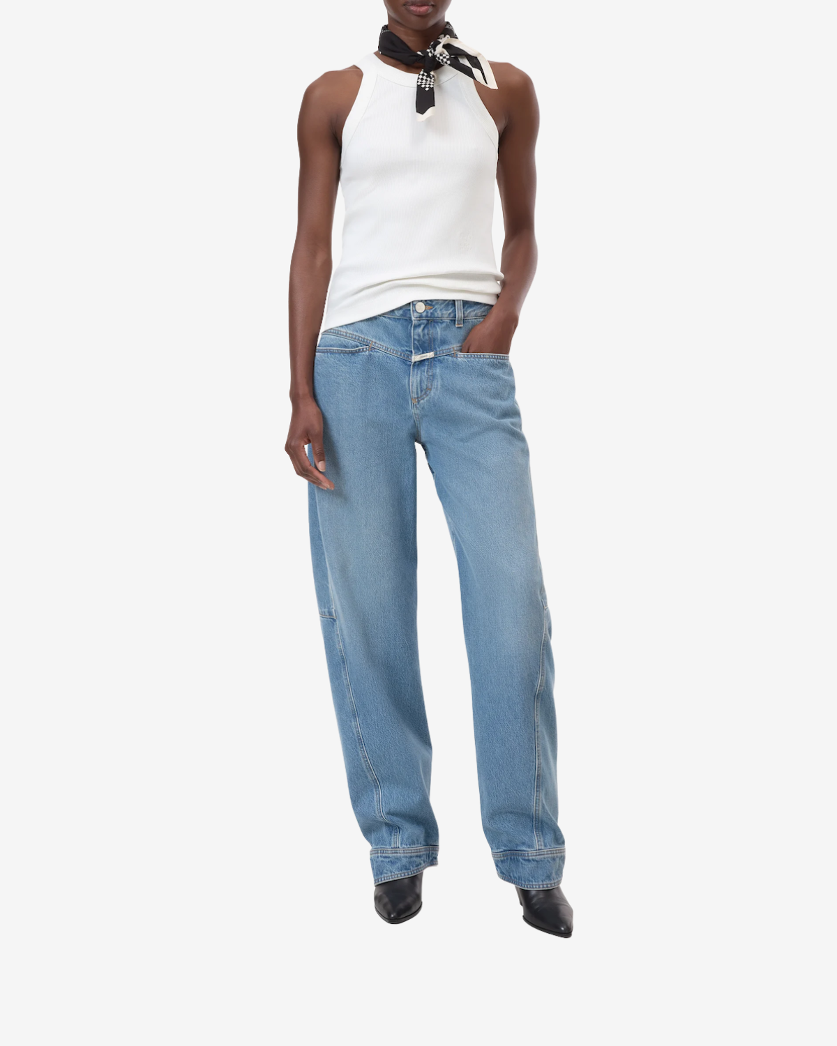 Racer top Ivory