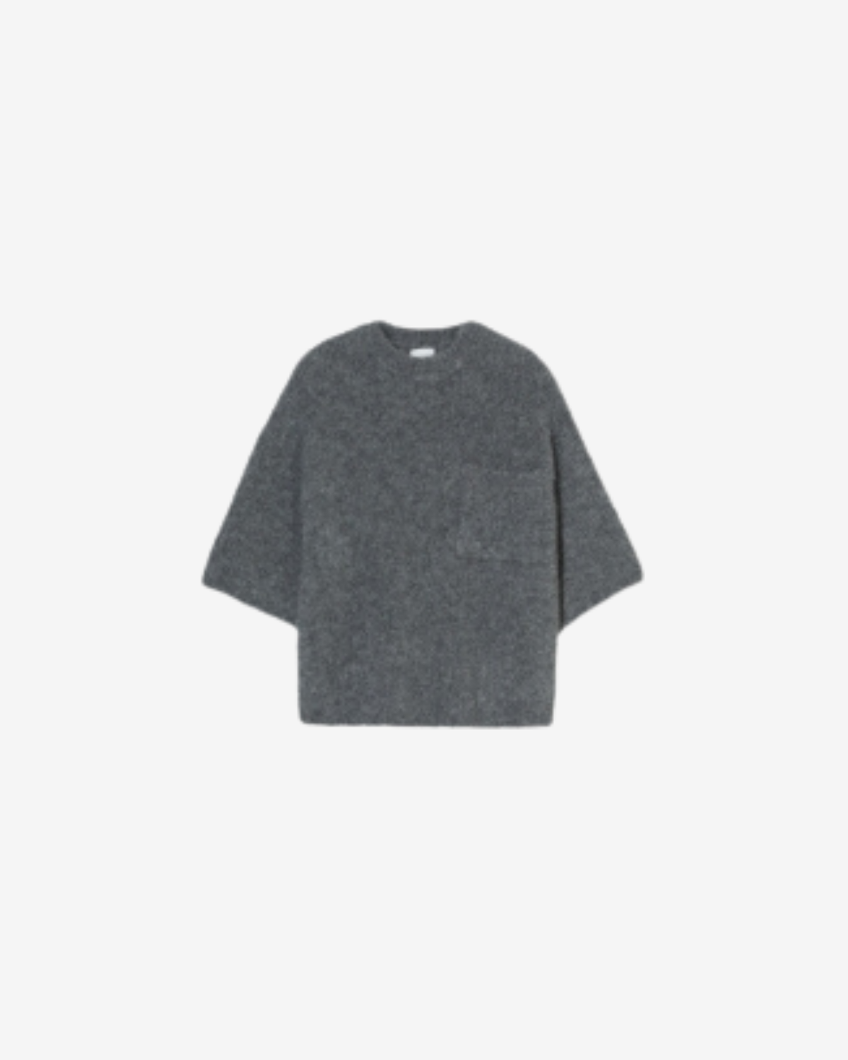 Crew short sleeve Dark grey melange