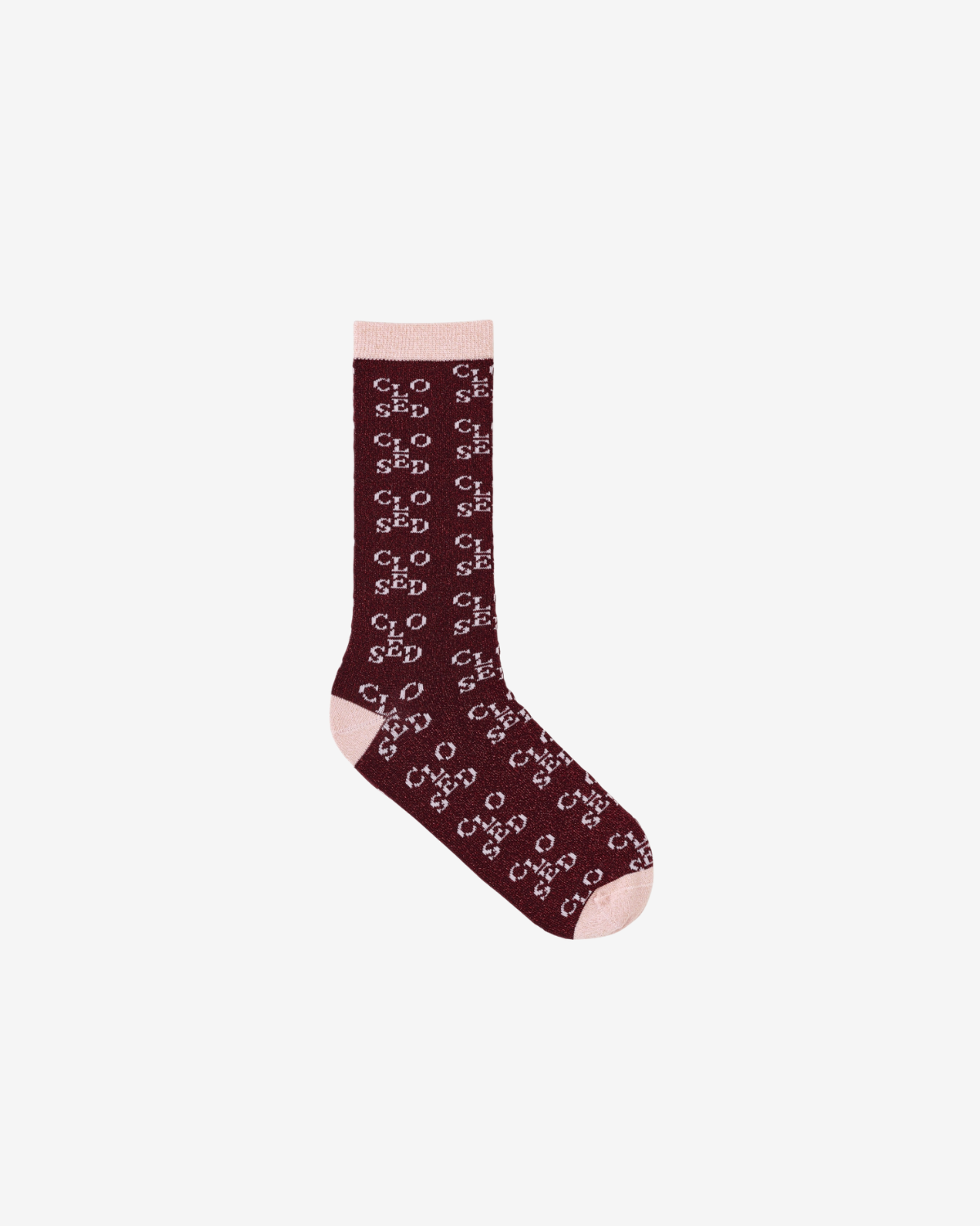 Sock Dark raisin red