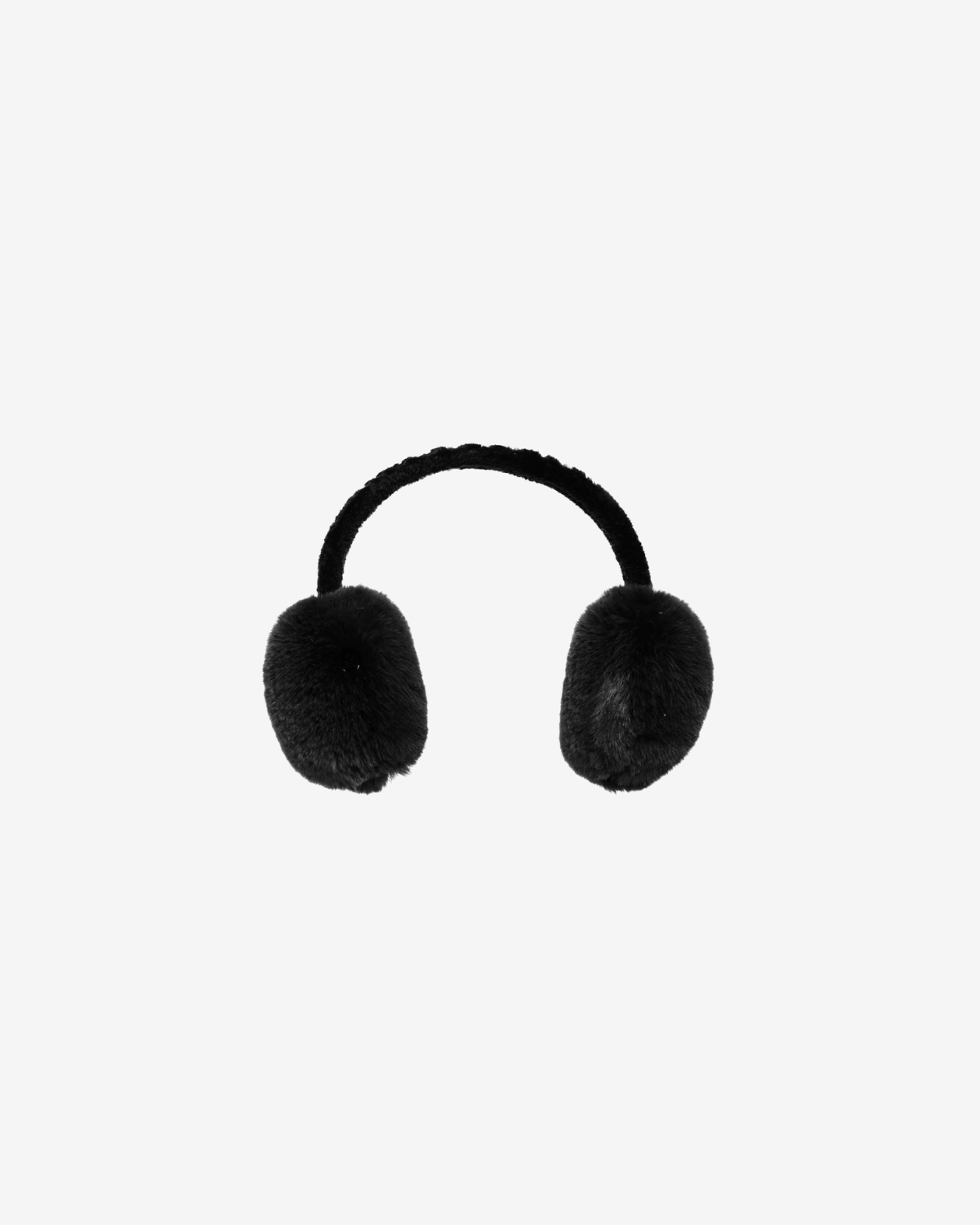 FLUFFY earwarmers faux fur black