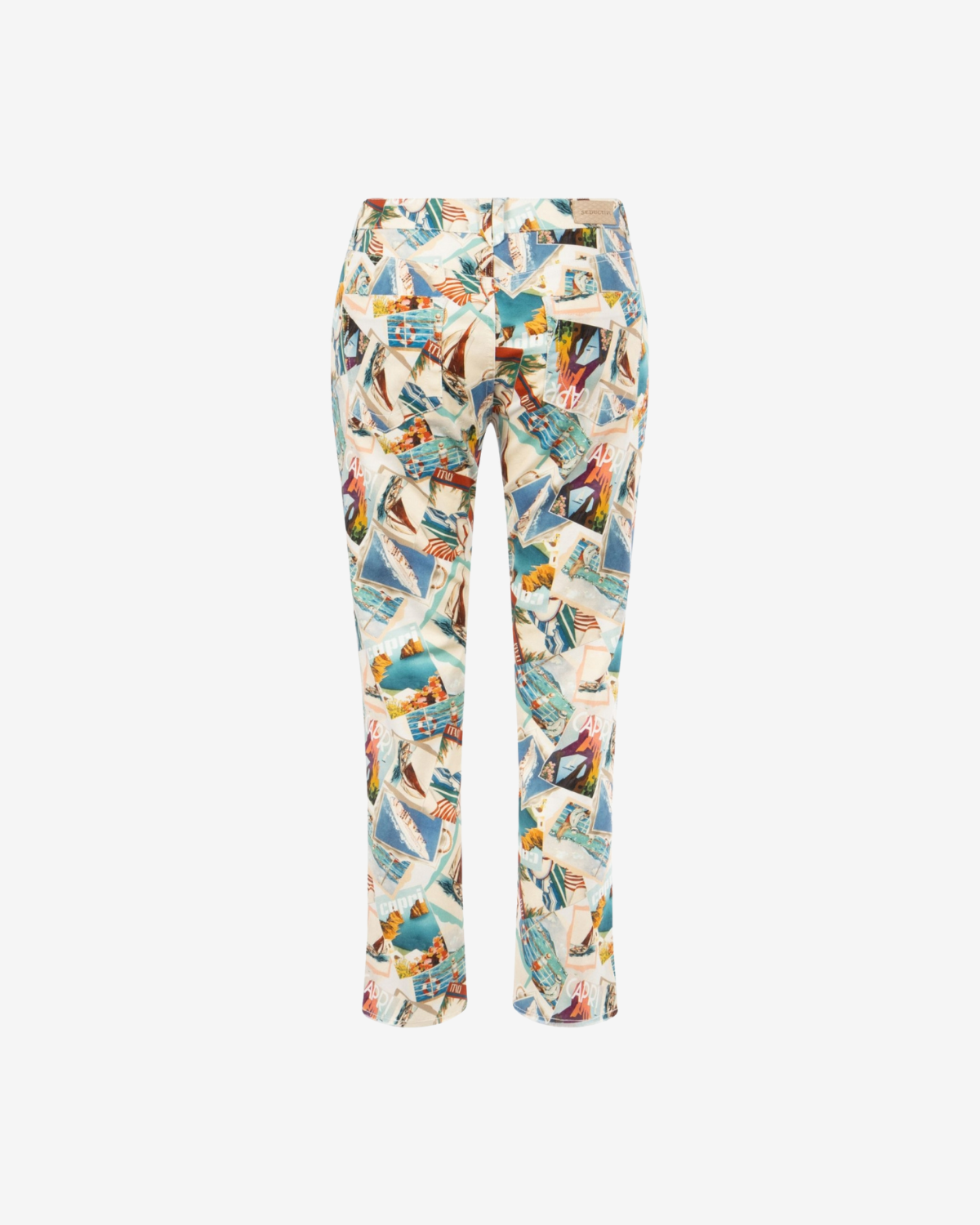 claire cropped beige grahical