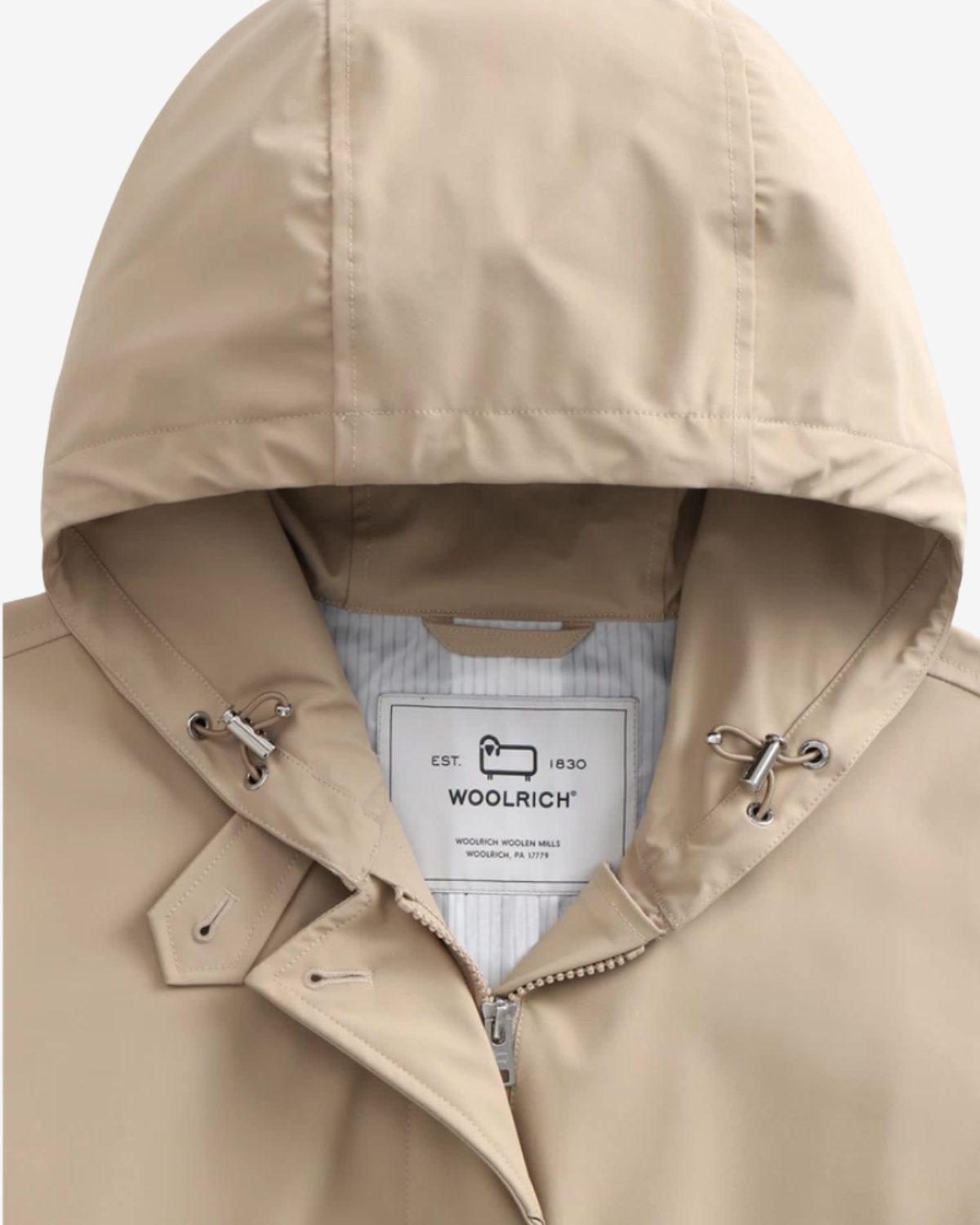 Belted fayette light parka feather beige