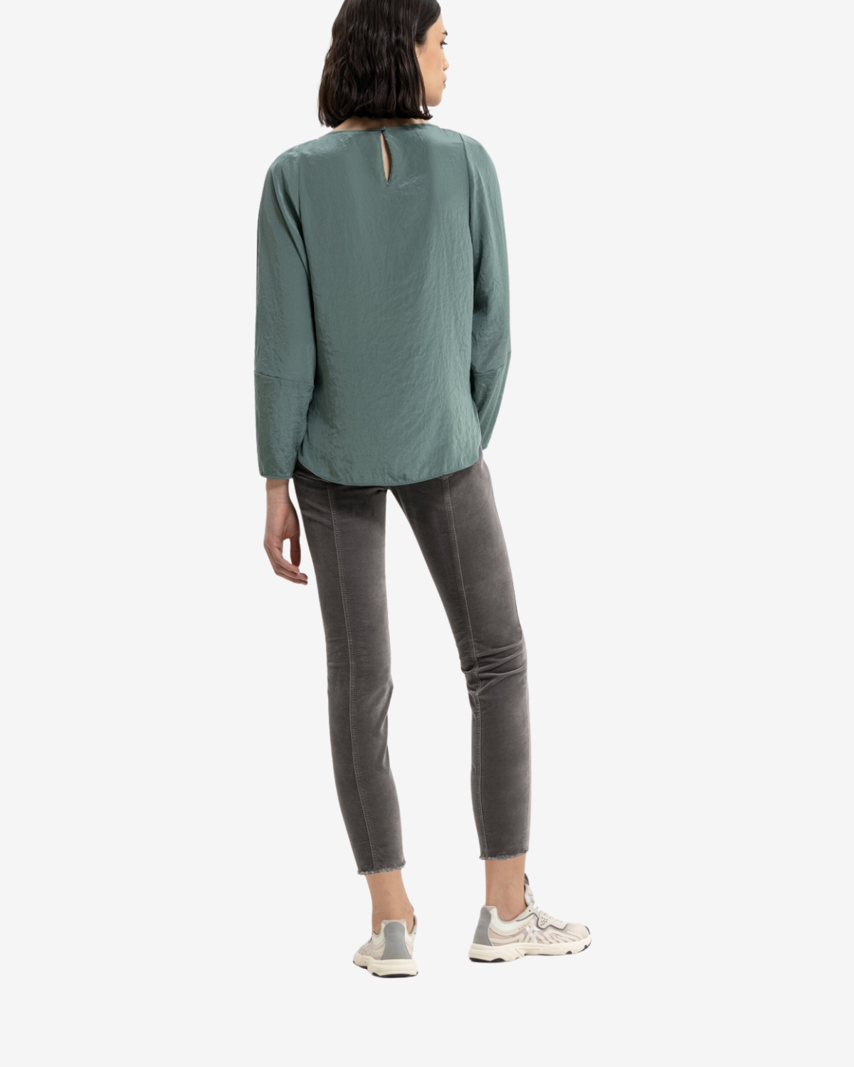 skinny velvet denim  grey taupe