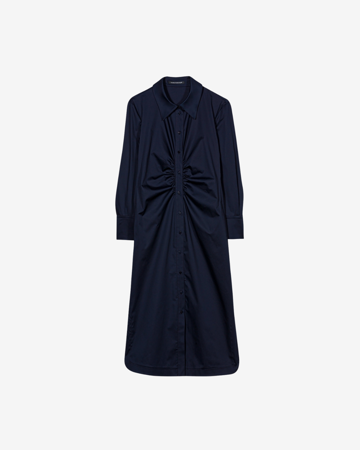 jurk met katoen-mix Dark blue