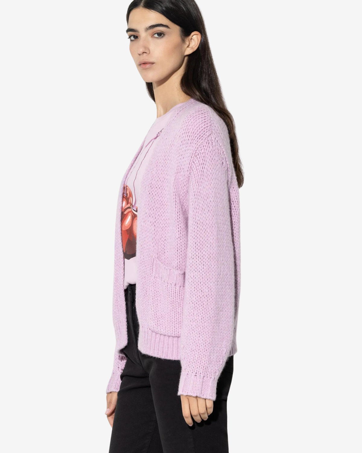 Cardigan faded lavender