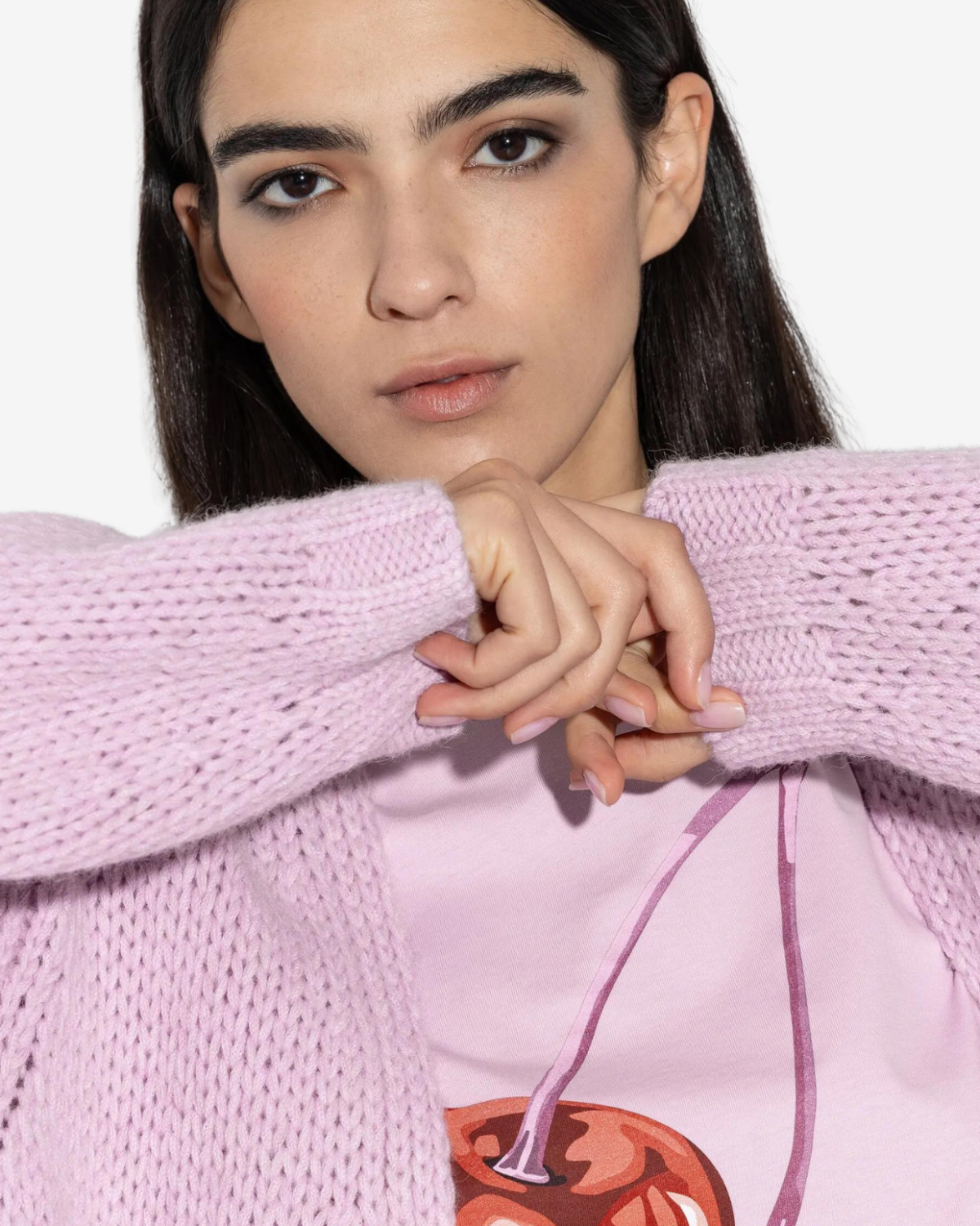 Cardigan faded lavender