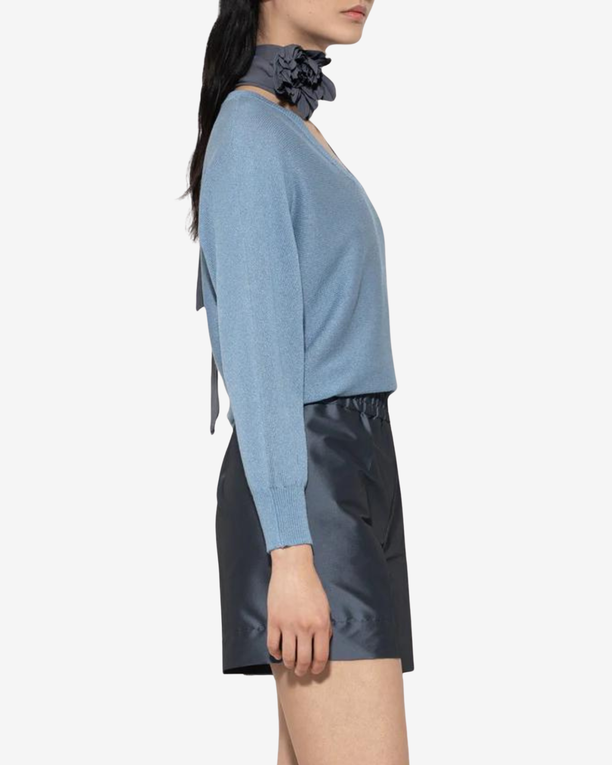 V-neck Pullover Smoky blue