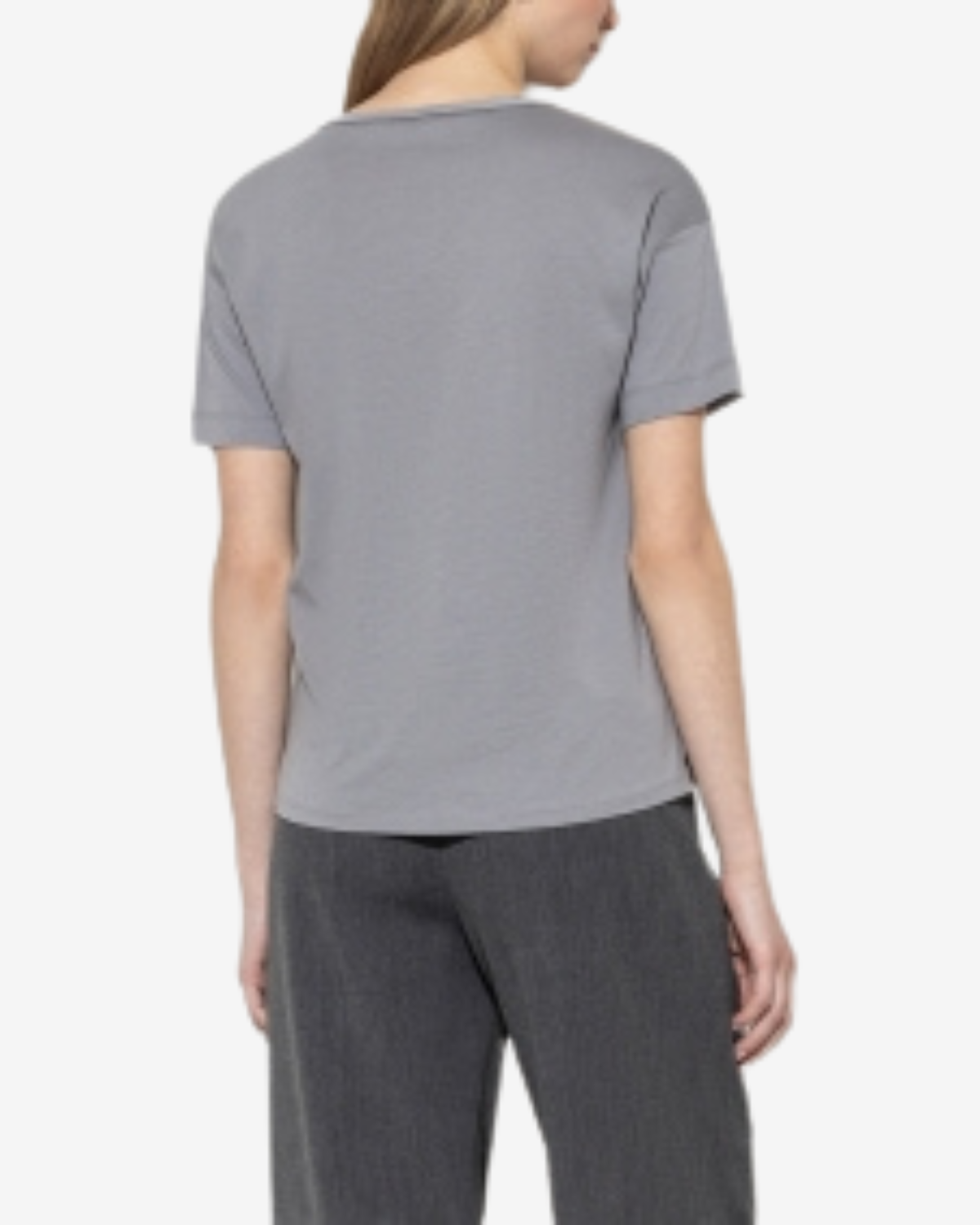 V-neck Shirt silver grey