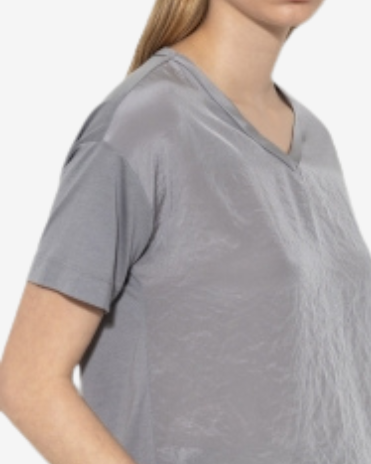 V-neck Shirt silver grey