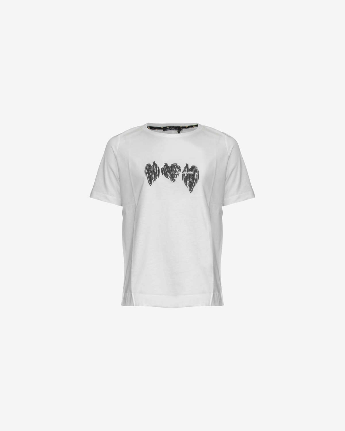 T-SHIRT MET PRINT Wit