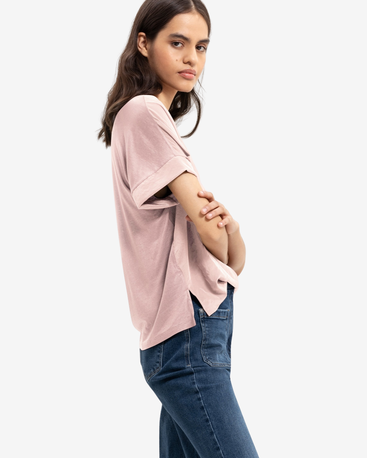 blouse shirt soft mauve