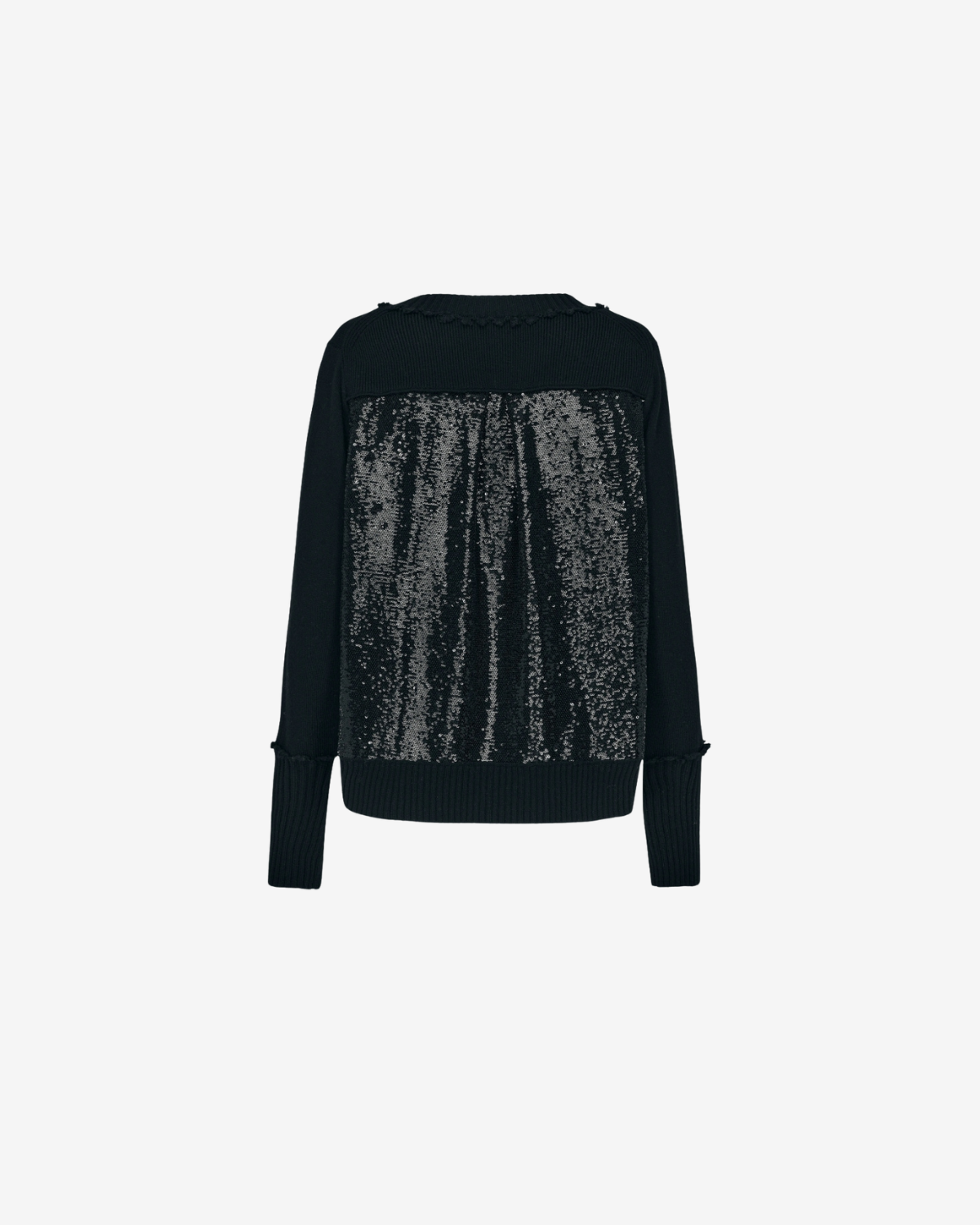 Shiny coolness pullover Pure black