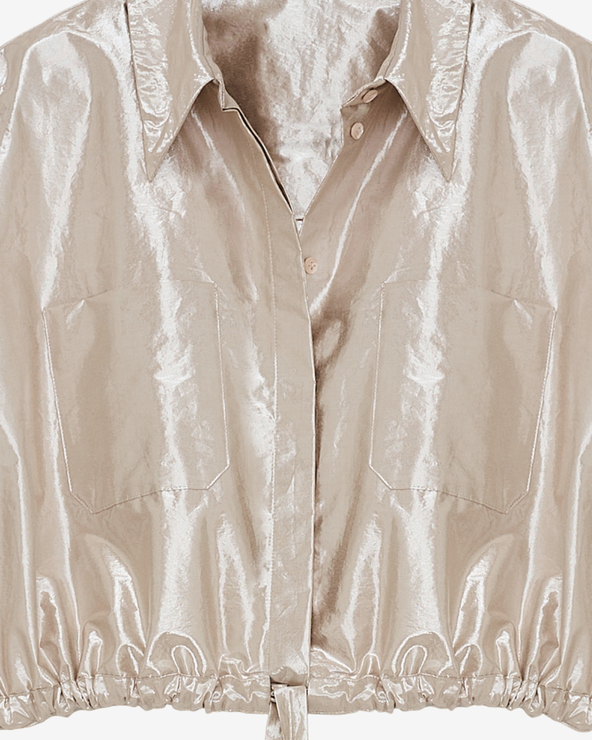 SHIMMERING EASE blouse shiny white