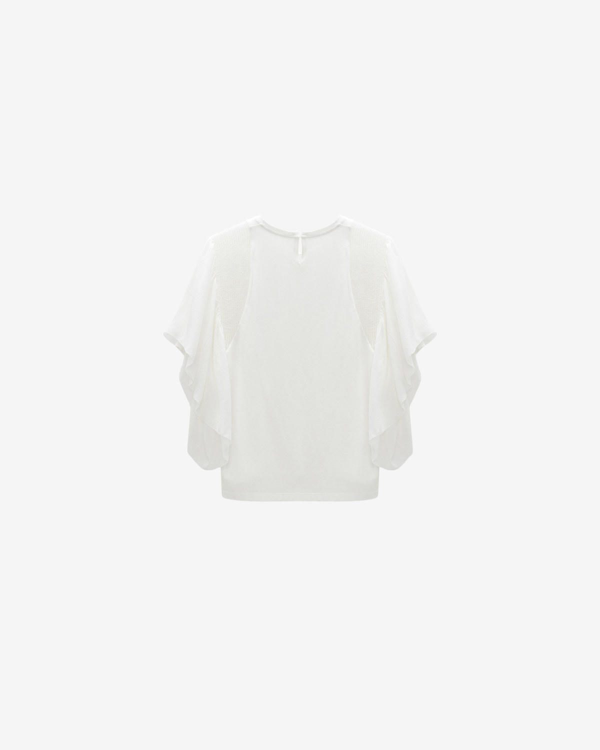 SENSUAL SOPHISTICATION o-neck camellia white