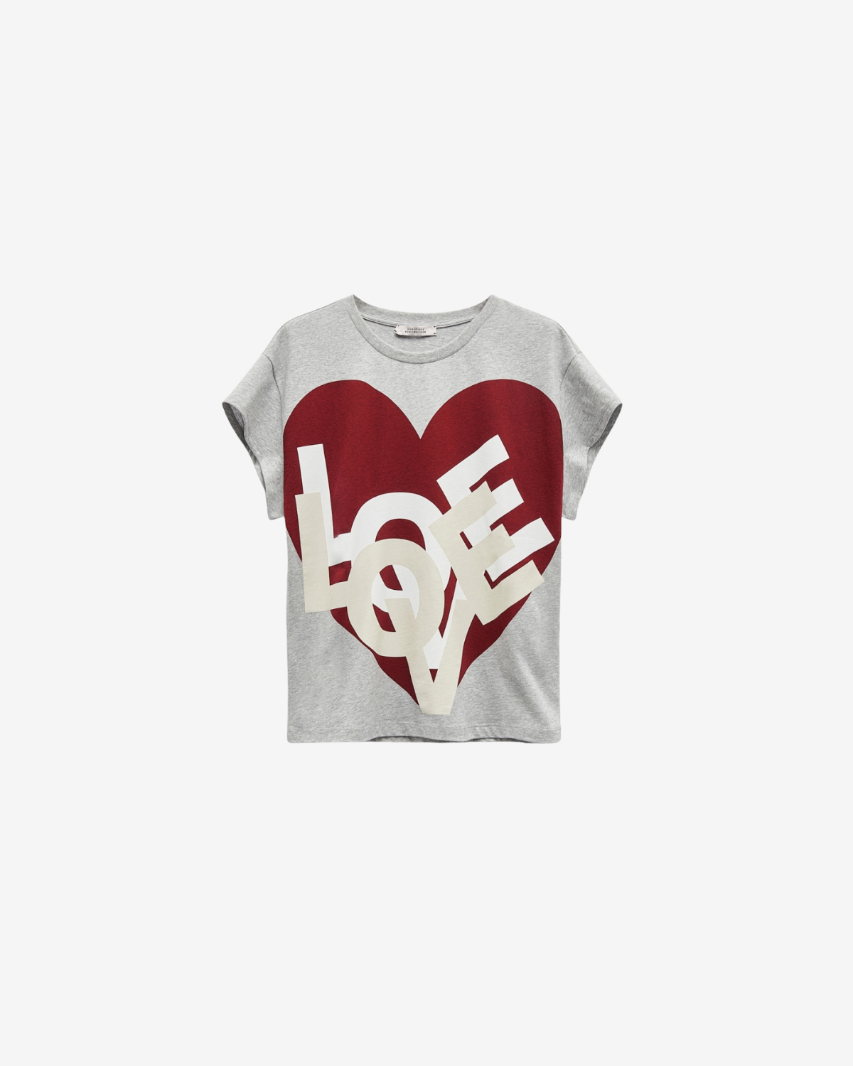 Bold love shirt grey red mix