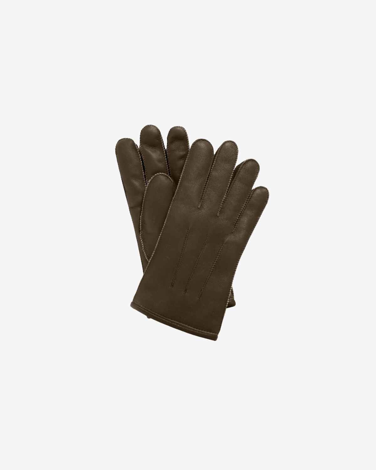 shearling gloves Chestnut