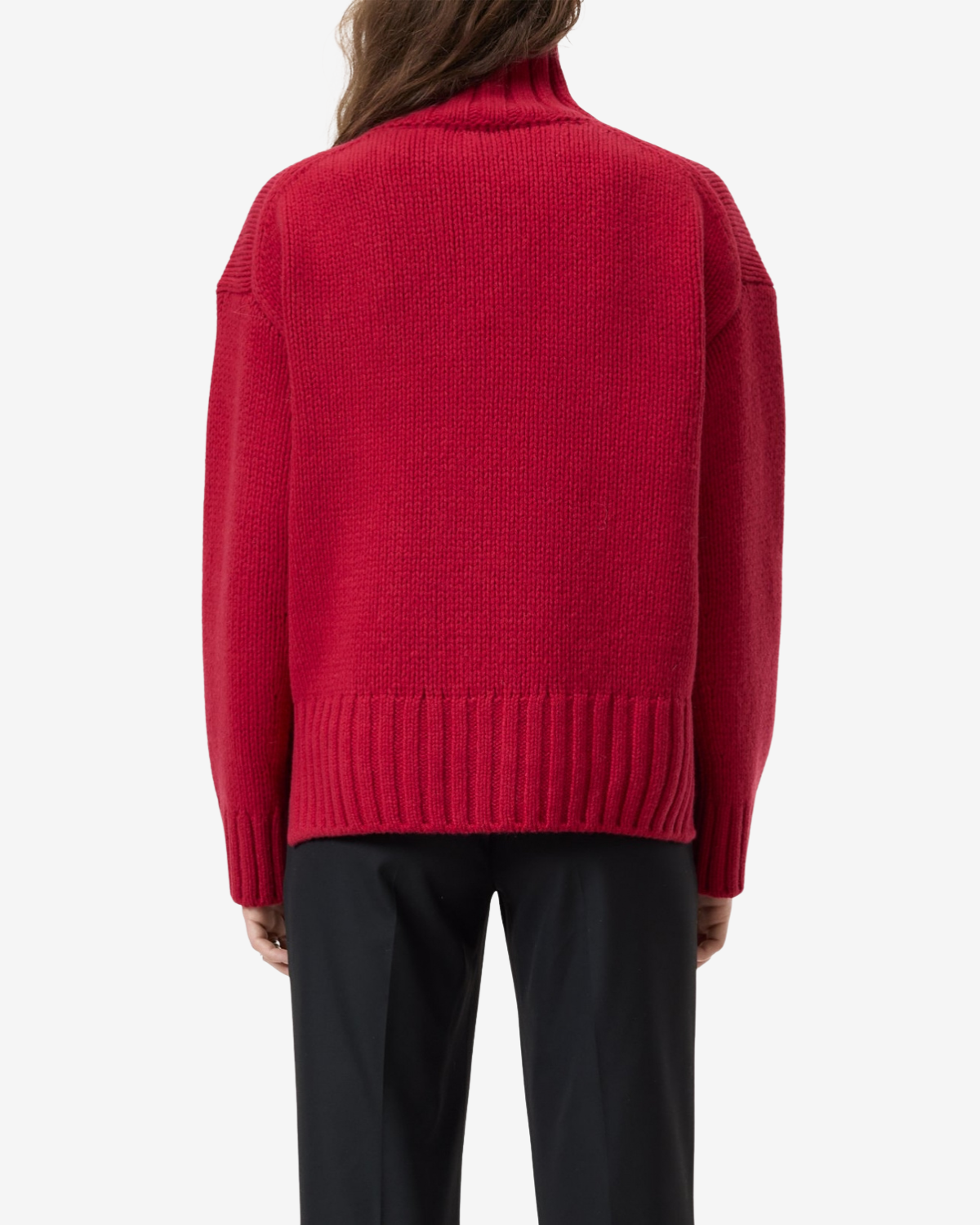 Rollneck longsleeve Chili pepper red