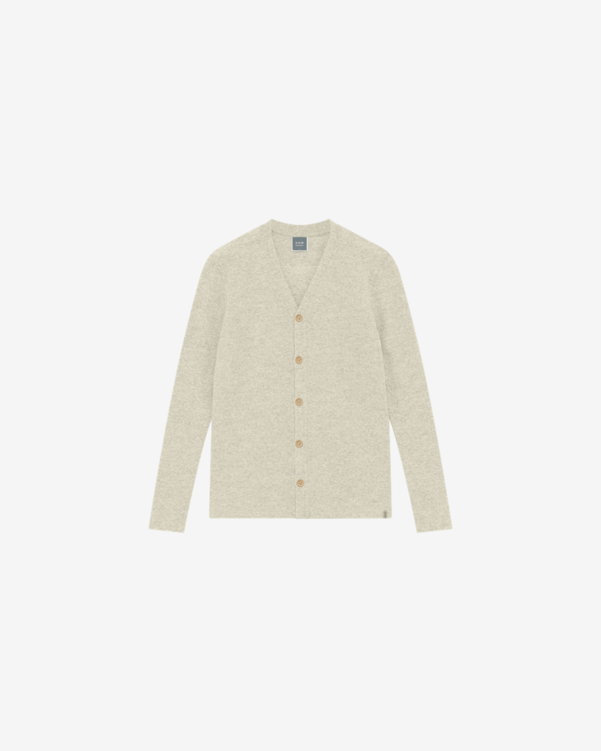 Cardigan w/v-Neck Pearl grey melange