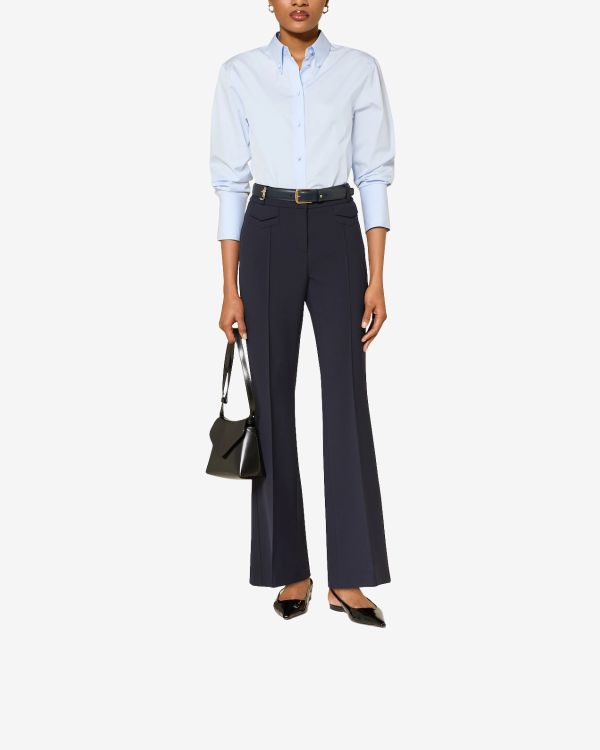 Fawn flap pocket  Dark navy