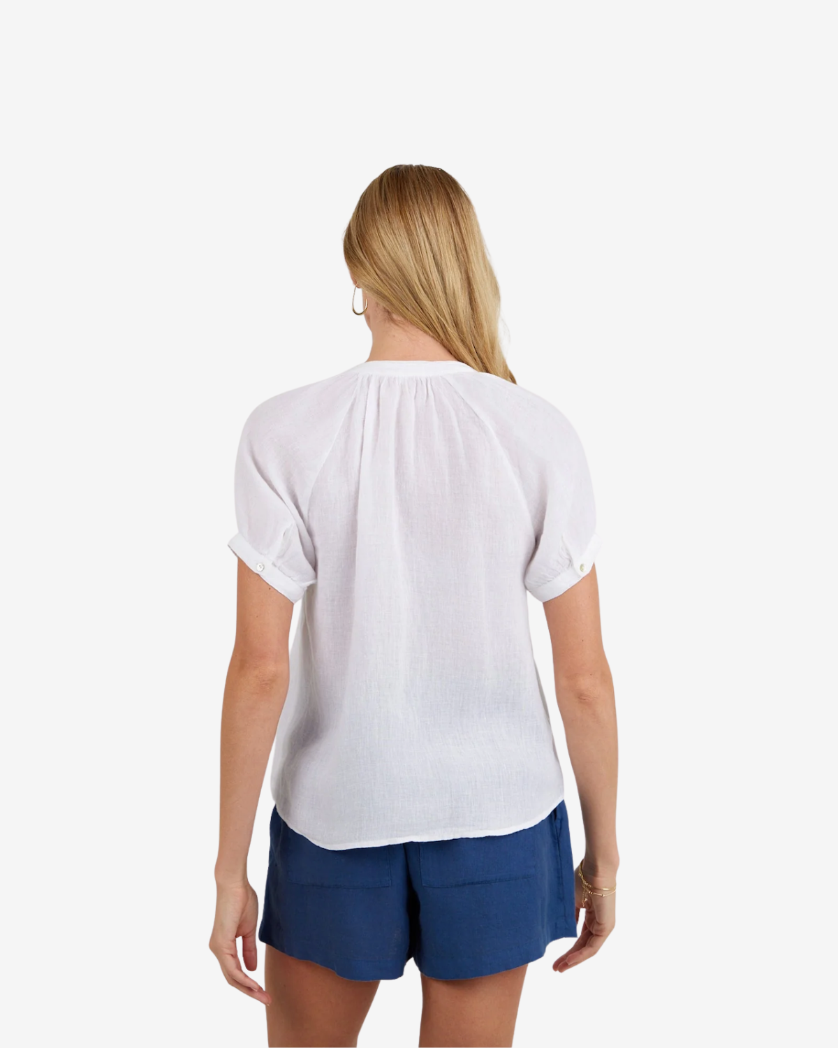 Short sleeve raglan shirt White