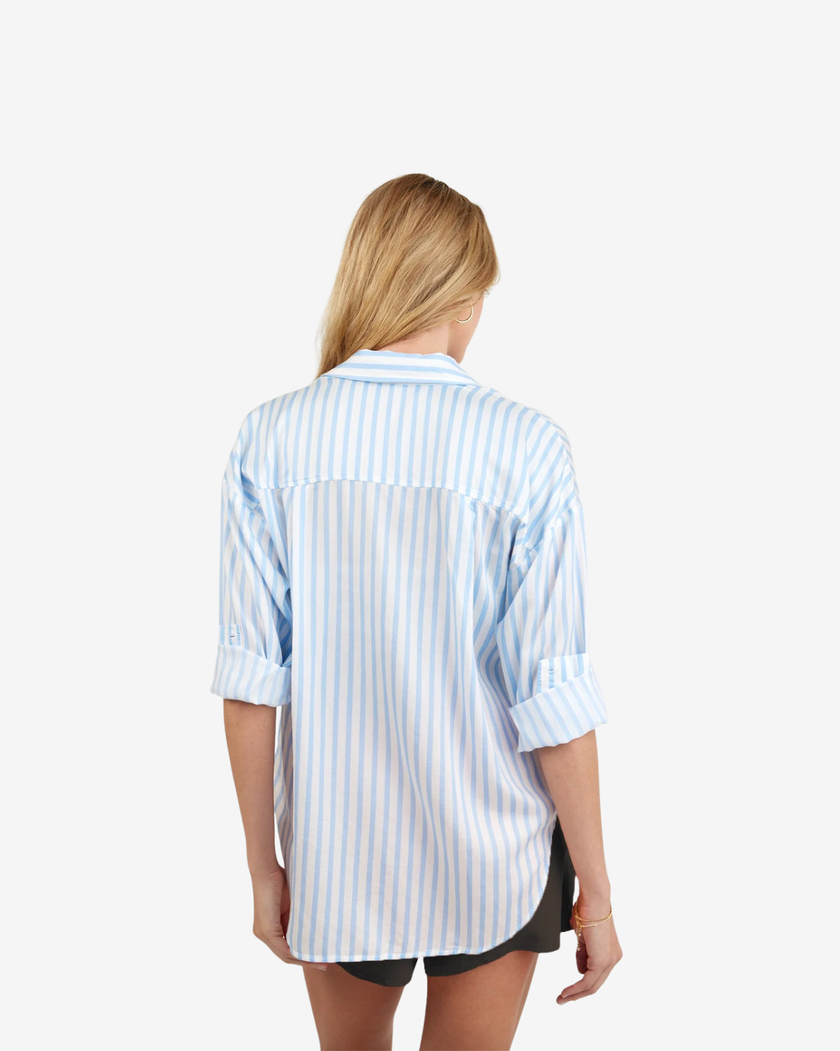 Oversized button down Tidal Blue